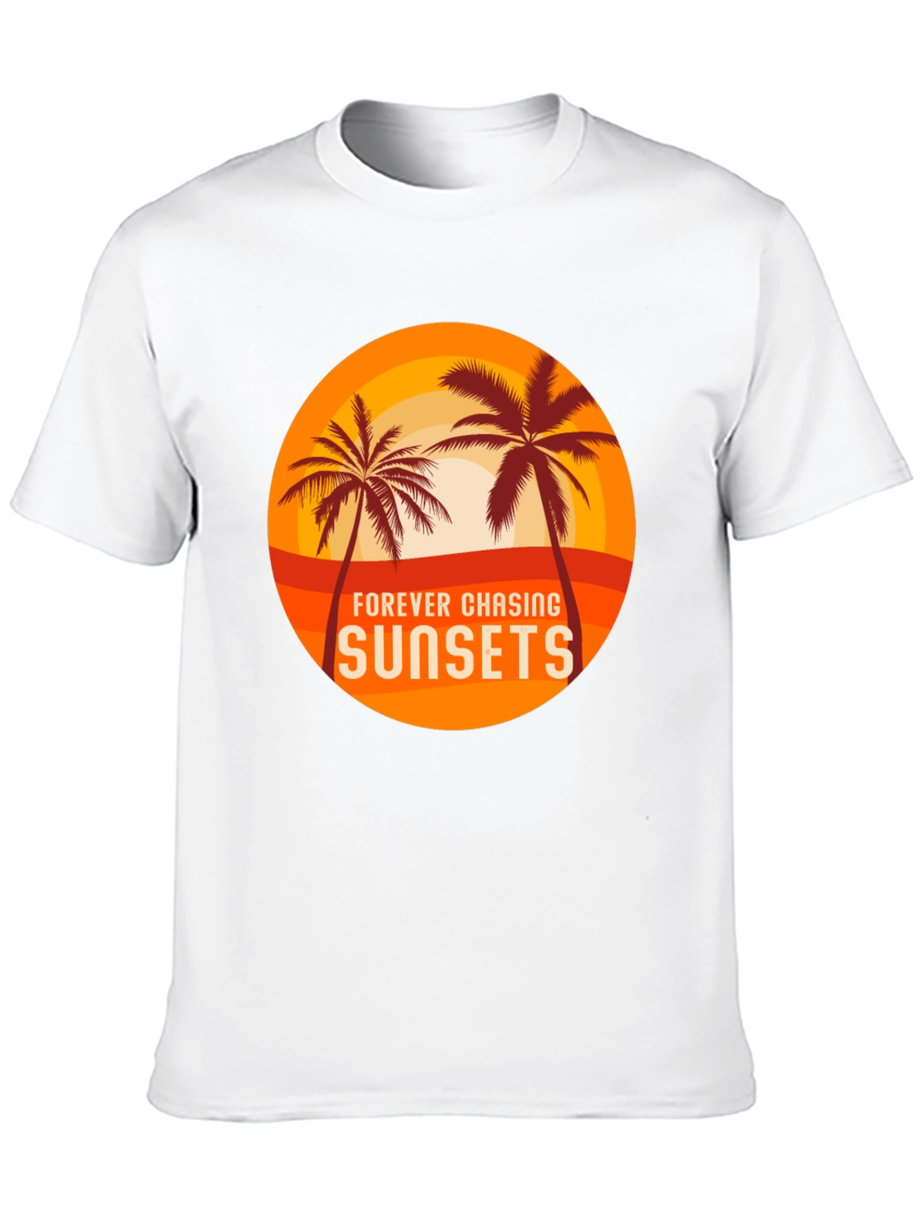 Sunset Chasing Black Tee - Tropical Vibes