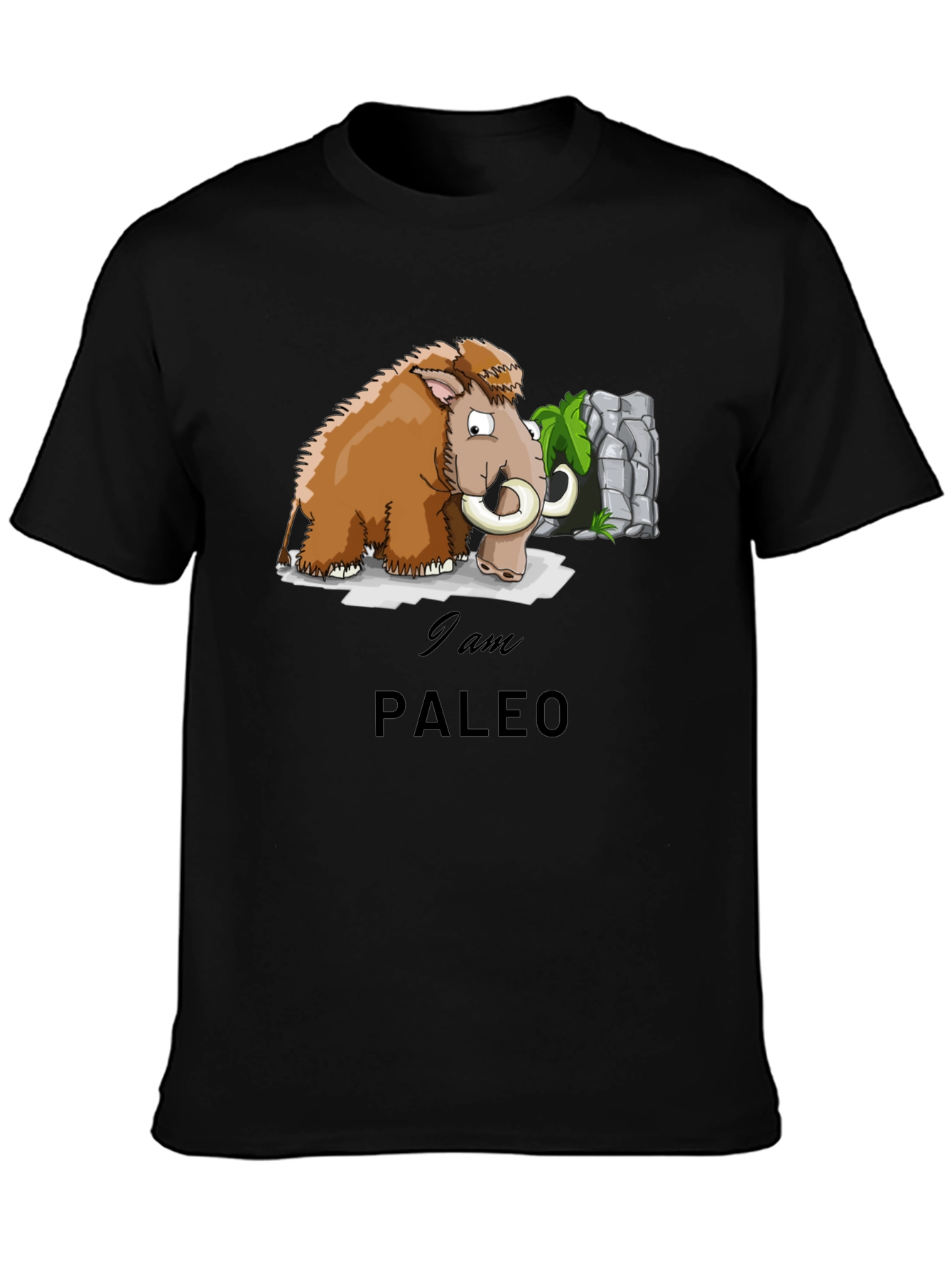 I am Paleo T-Shirt - Mammoth Cartoon Tee