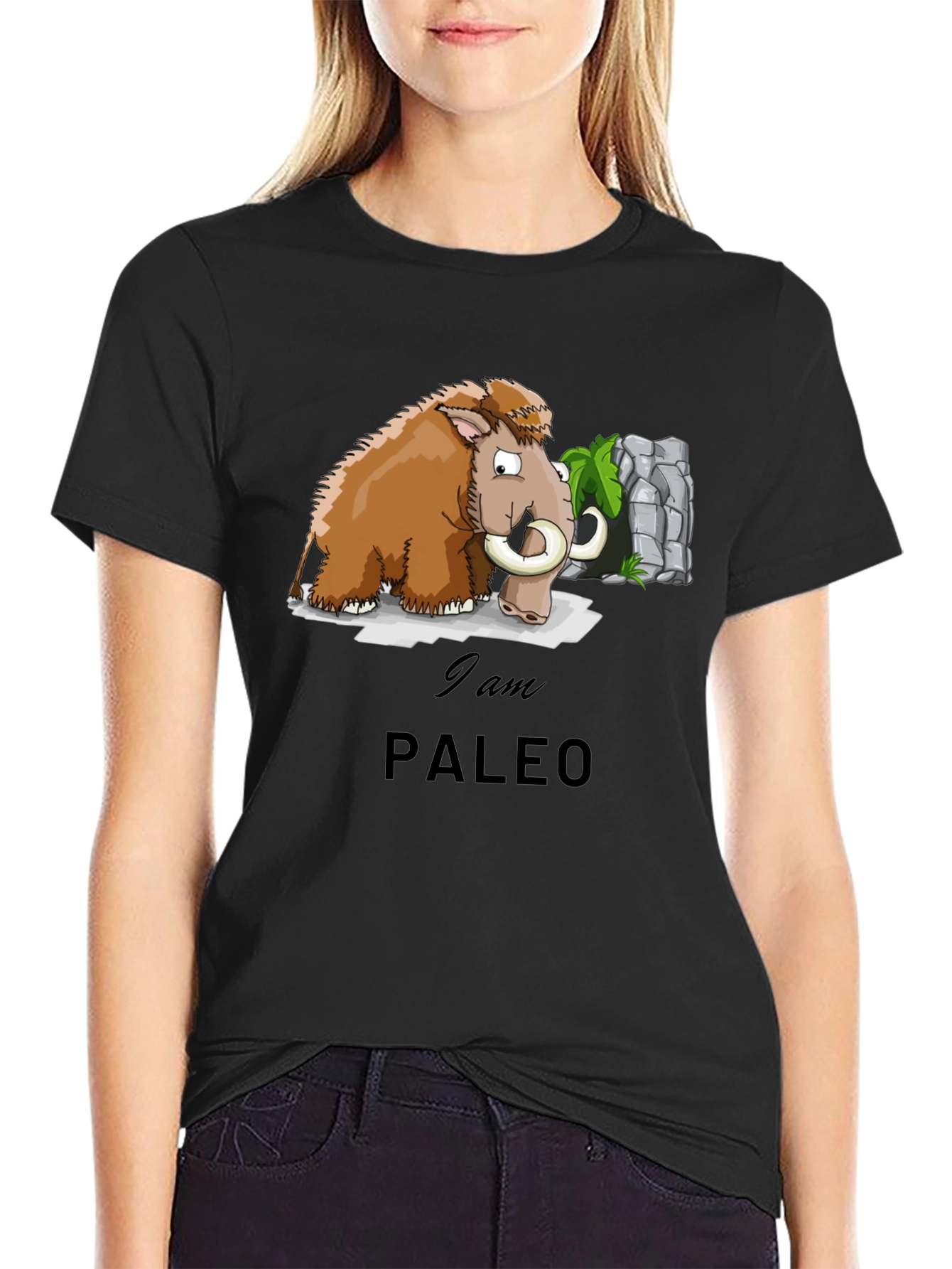 I am Paleo T-Shirt - Mammoth Cartoon Tee