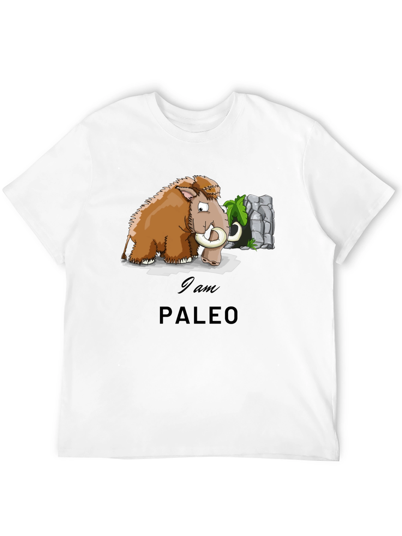 I am Paleo T-Shirt - Mammoth Cartoon Tee