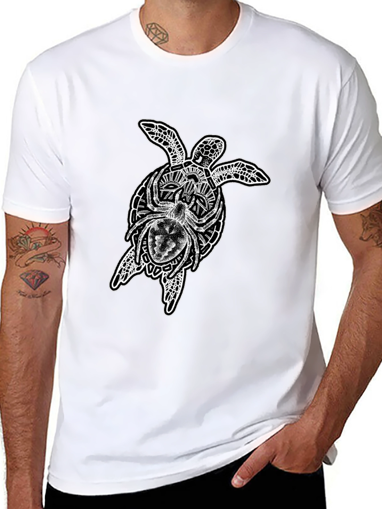 Black Turtle Spider Graphic T-Shirt