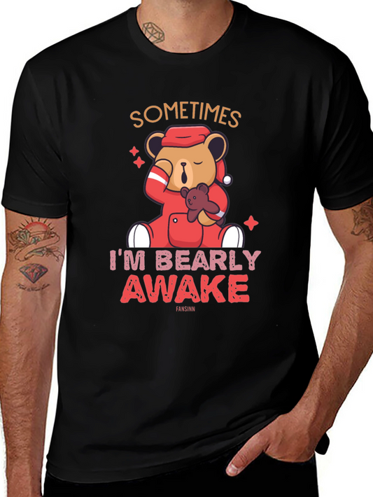 Bearly Awake T-Shirt - Cute Sleepy Bear Tee