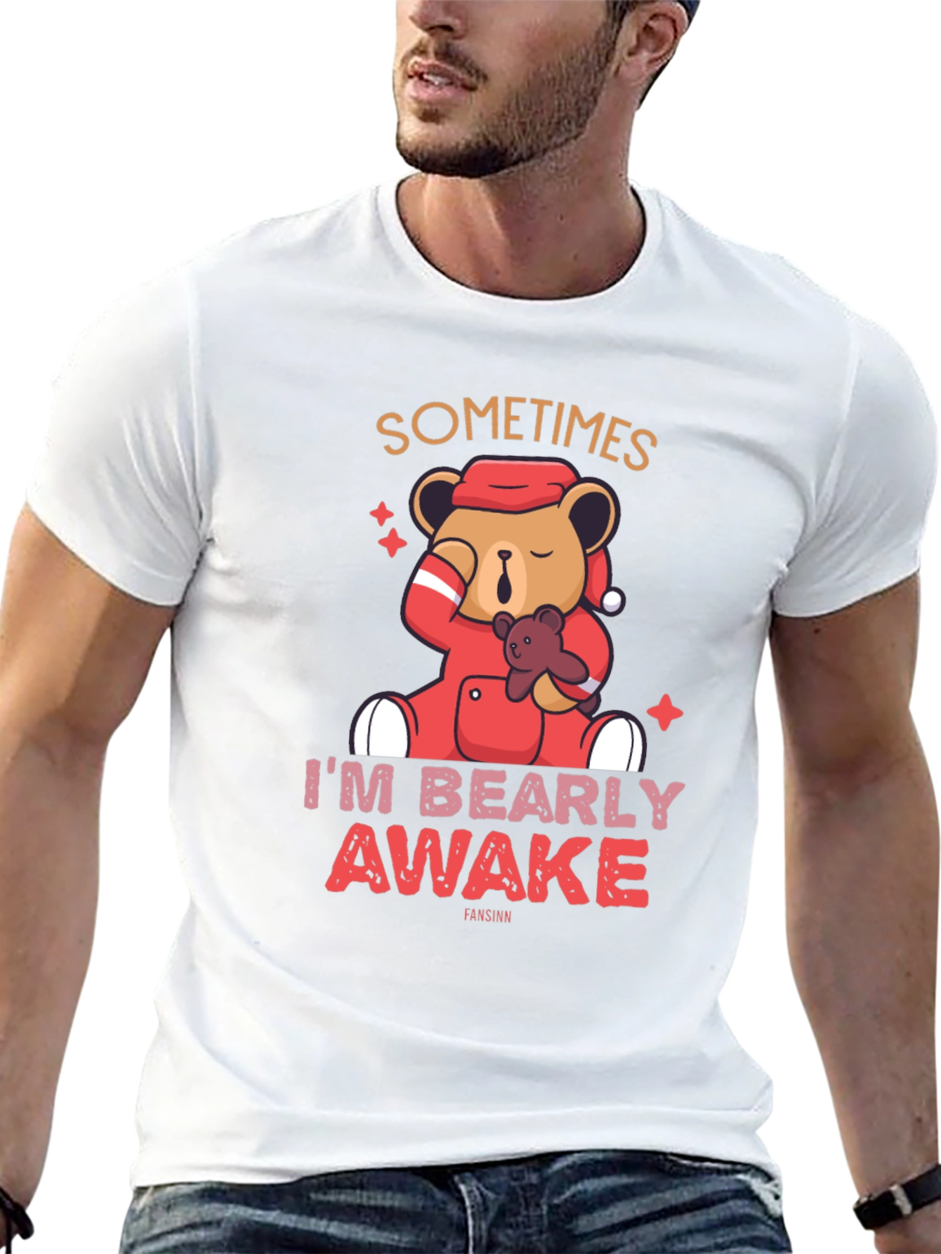 Bearly Awake T-Shirt - Cute Sleepy Bear Tee