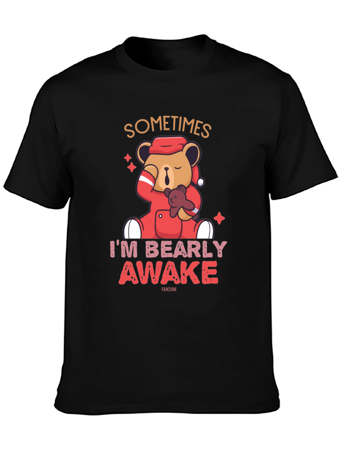 Bearly Awake T-Shirt - Cute Sleepy Bear Tee