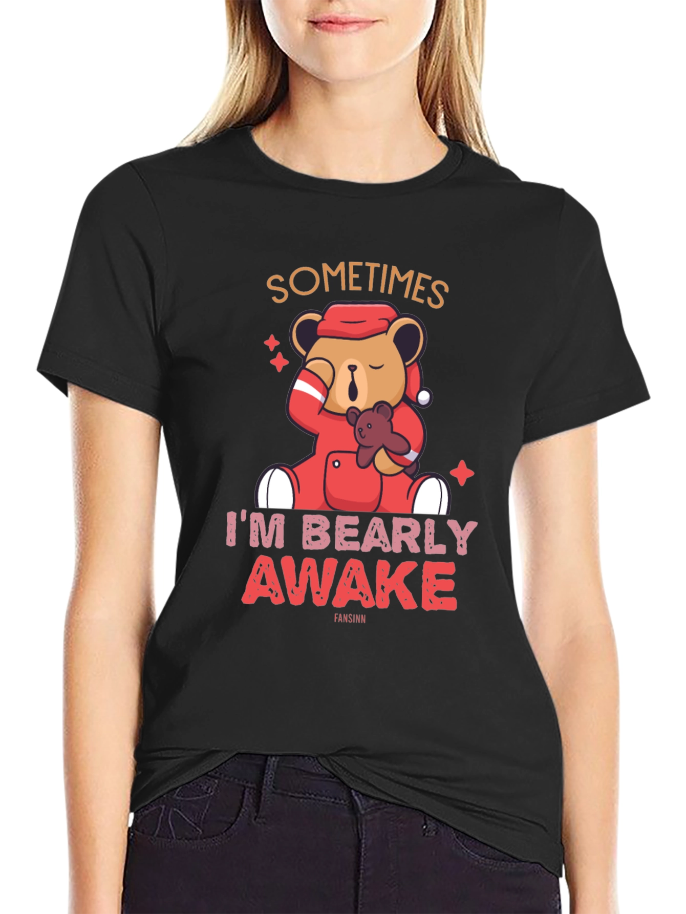 Bearly Awake T-Shirt - Cute Sleepy Bear Tee