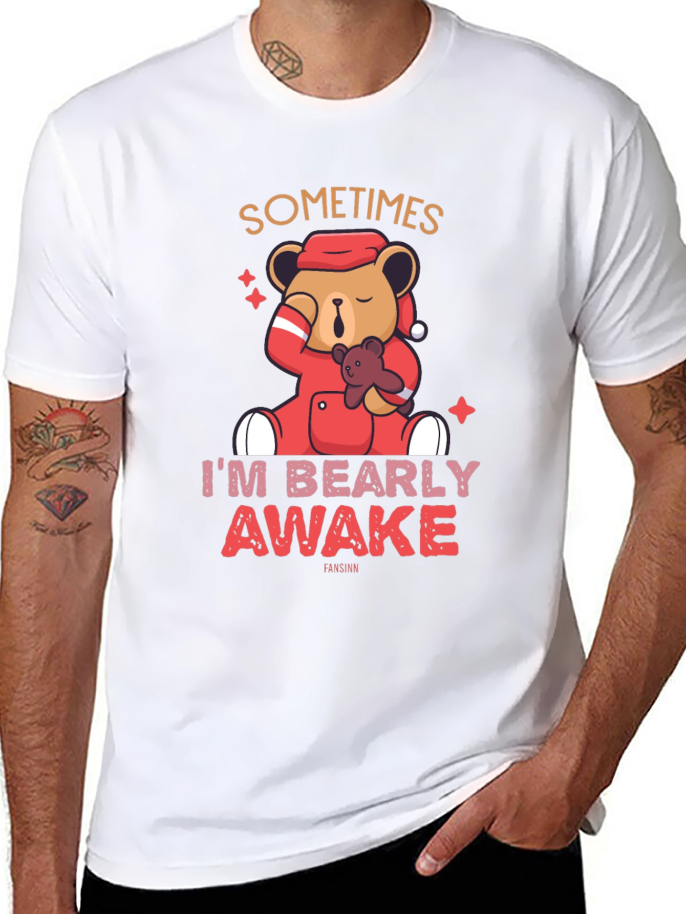 Bearly Awake T-Shirt - Cute Sleepy Bear Tee