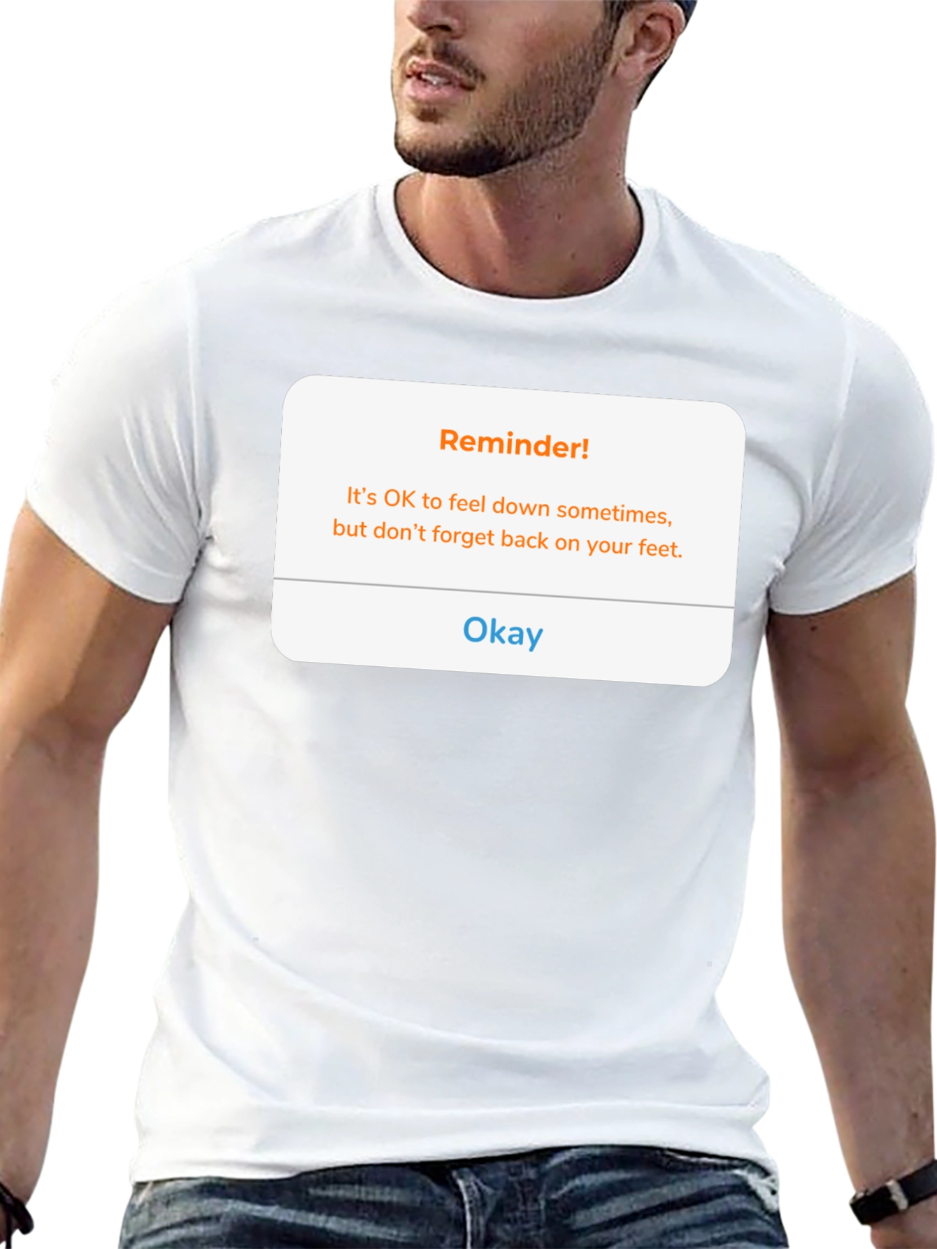 Reminder Graphic Tee - Black Crew Neck