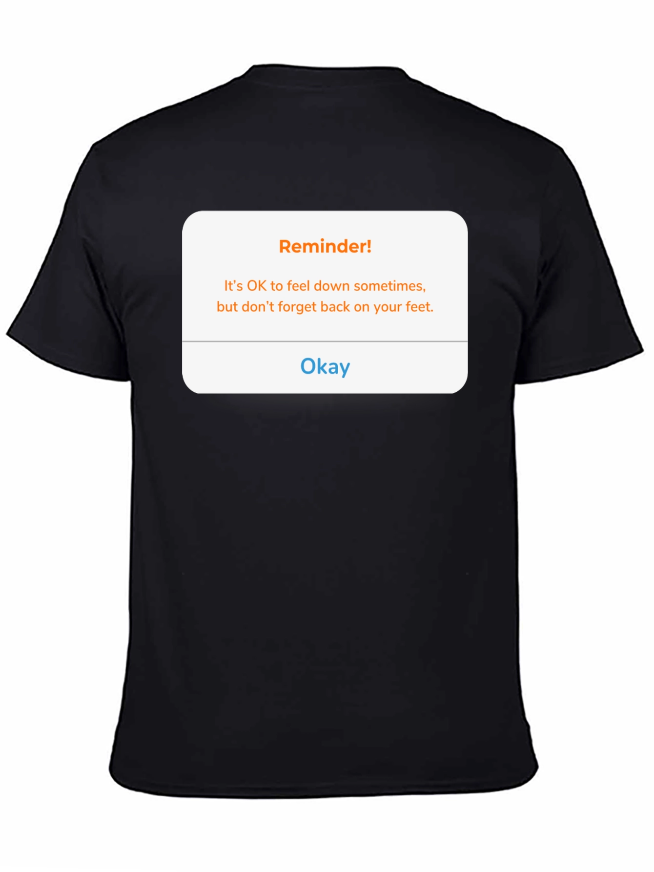 Reminder Graphic Tee - Black Crew Neck