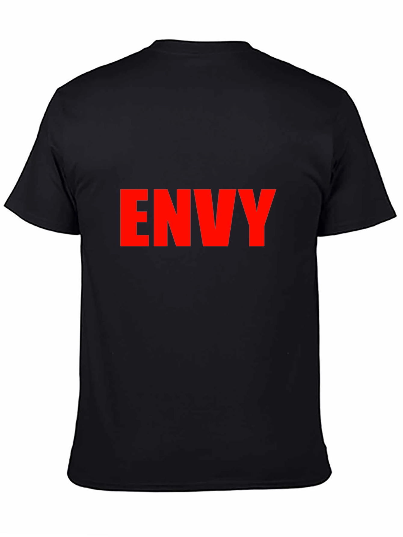 Envy Graphic Tee - Bold Red Text on Black