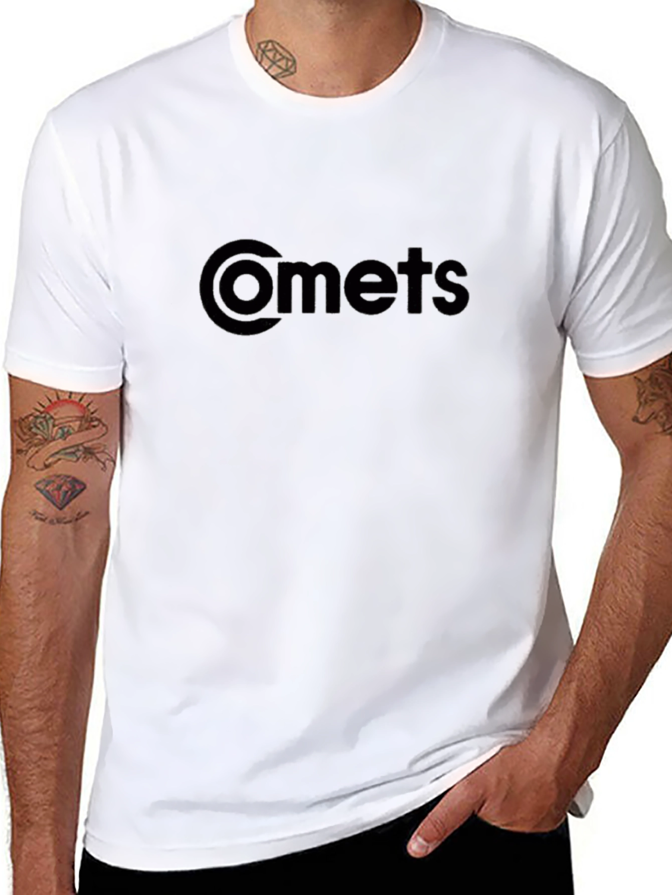 Mens Black Comets Graphic T-Shirt
