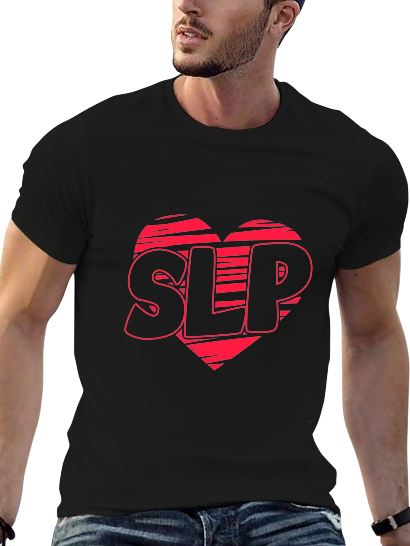 SLP Heart Graphic Black T-Shirt