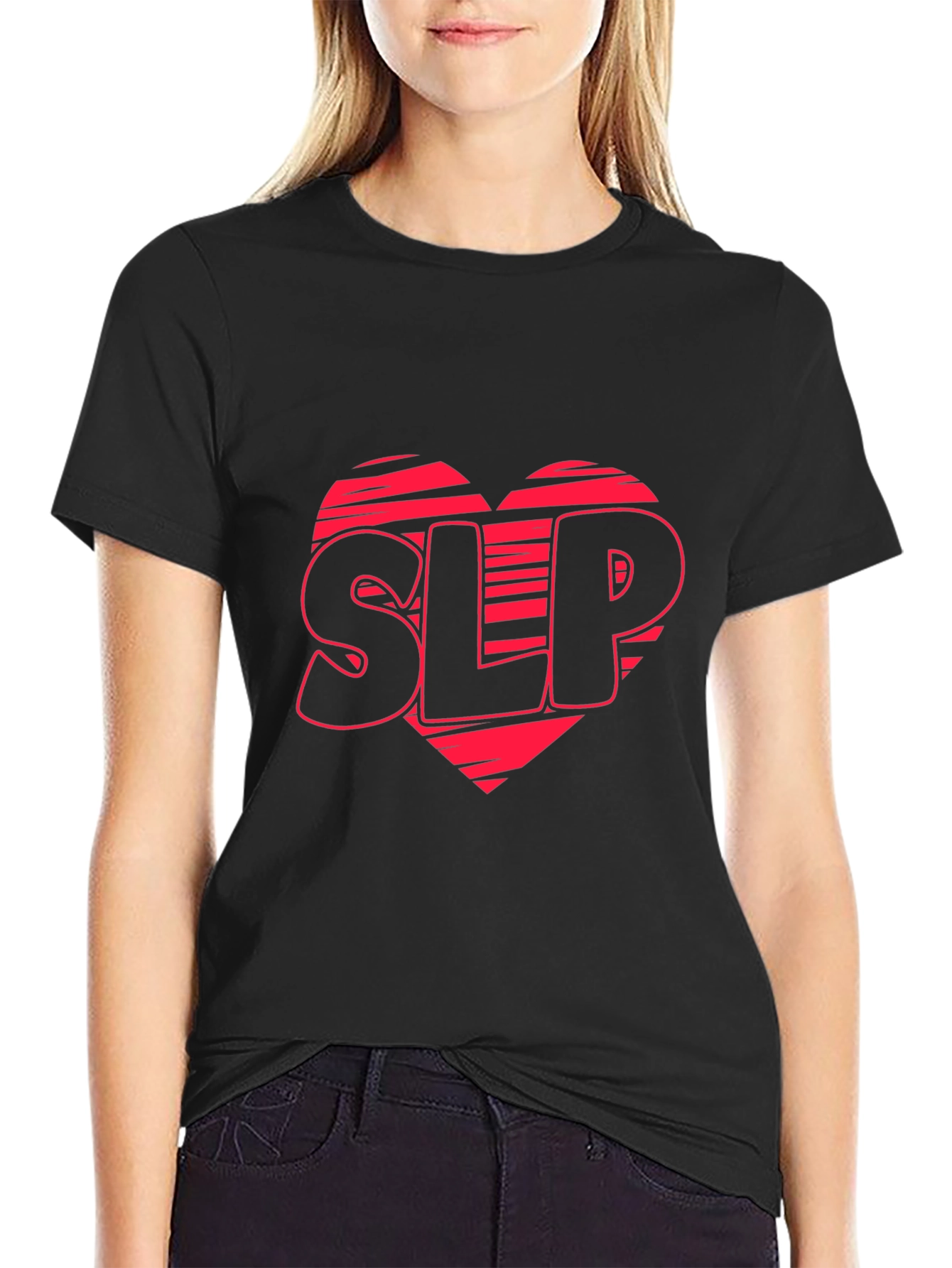 SLP Heart Graphic Black T-Shirt