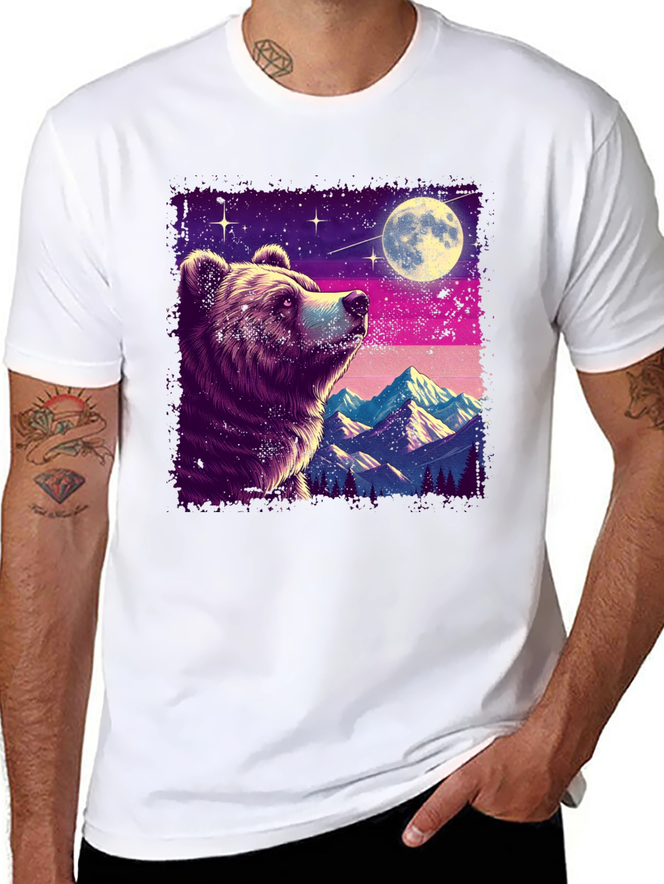 Bear Moon Mountain Graphic Tee
