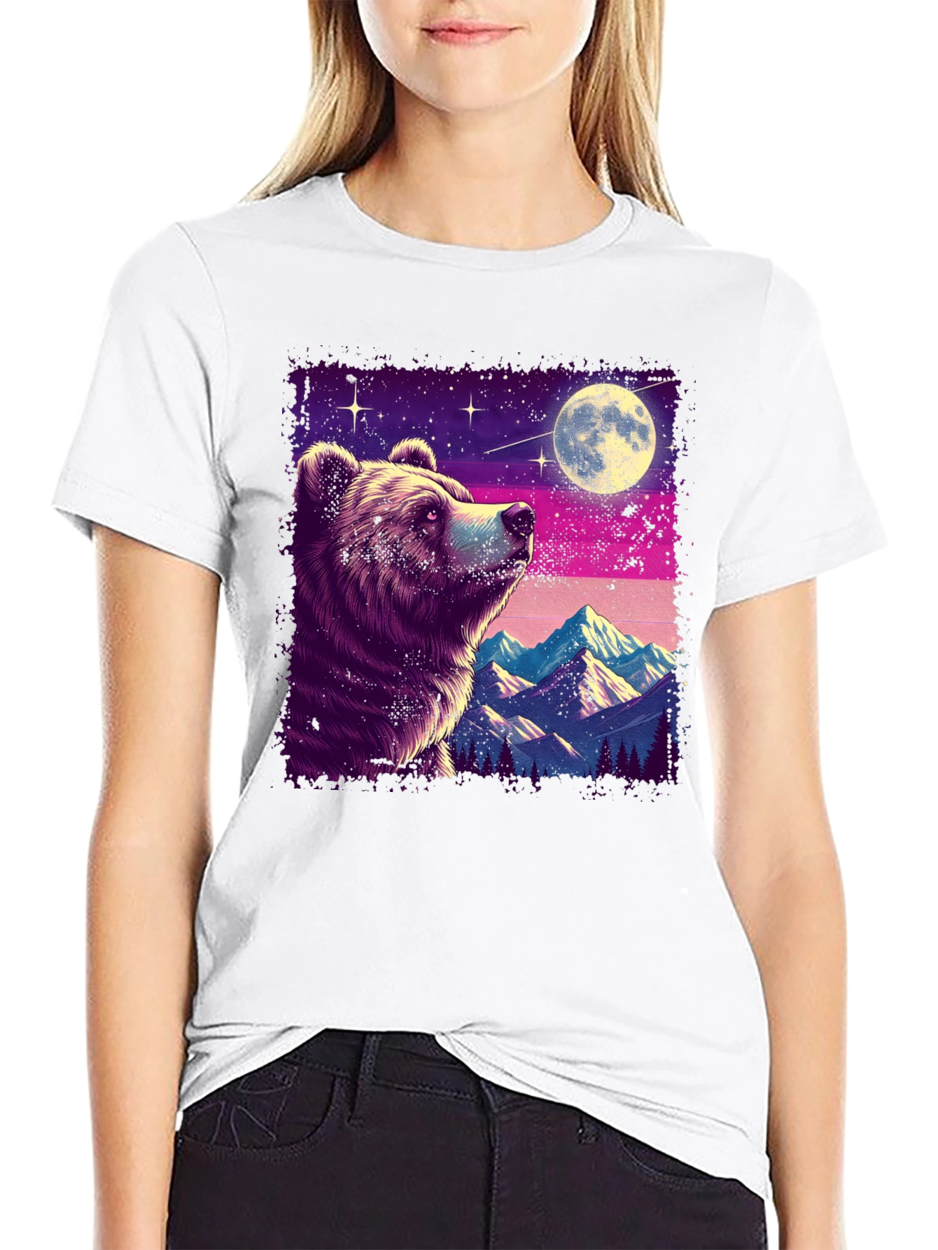 Bear Moon Mountain Graphic Tee