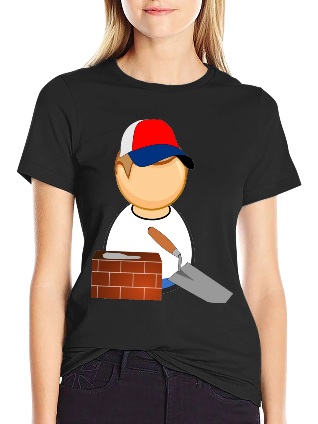 Construction Worker T-Shirt - Black