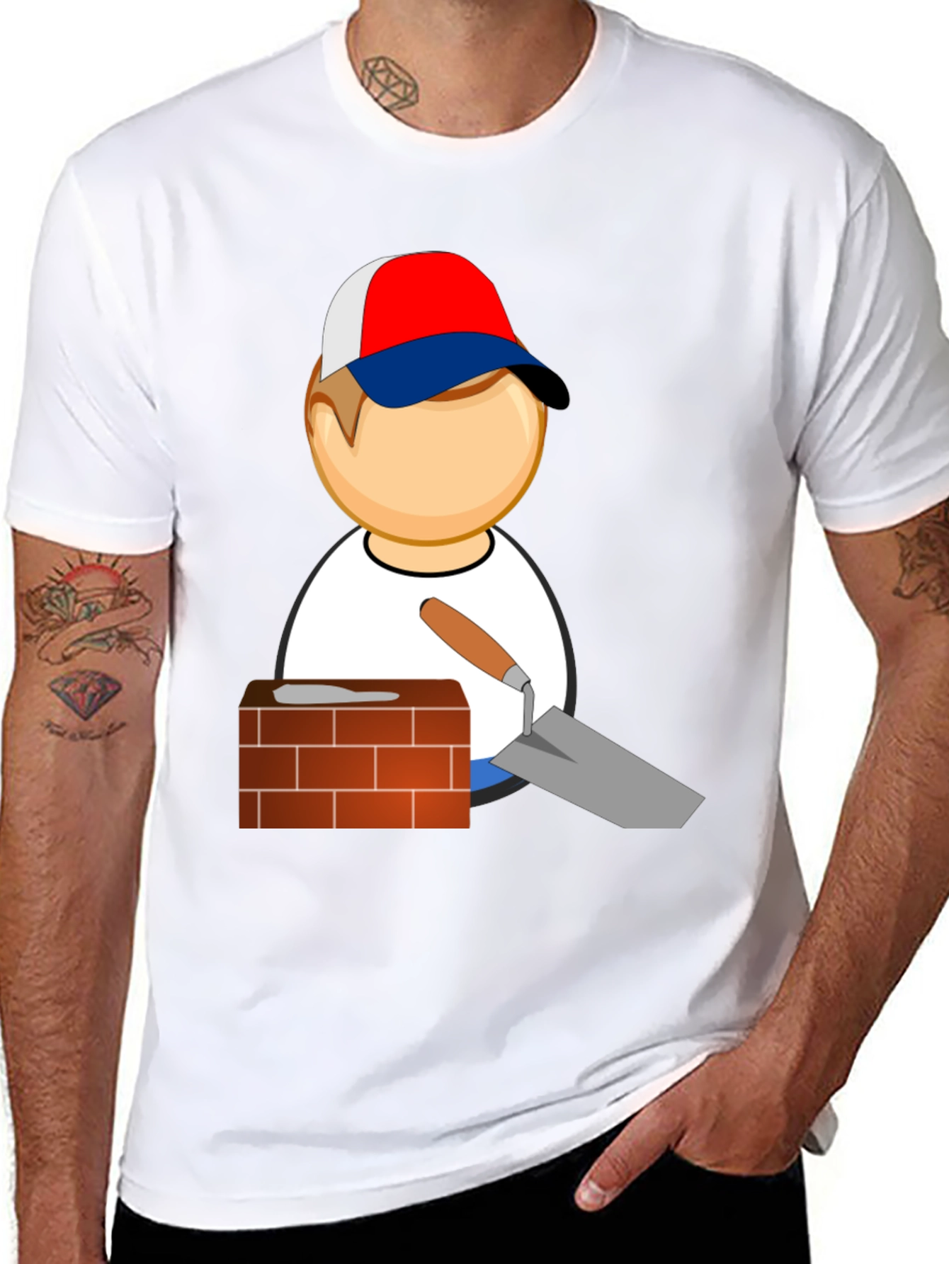 Construction Worker T-Shirt - Black