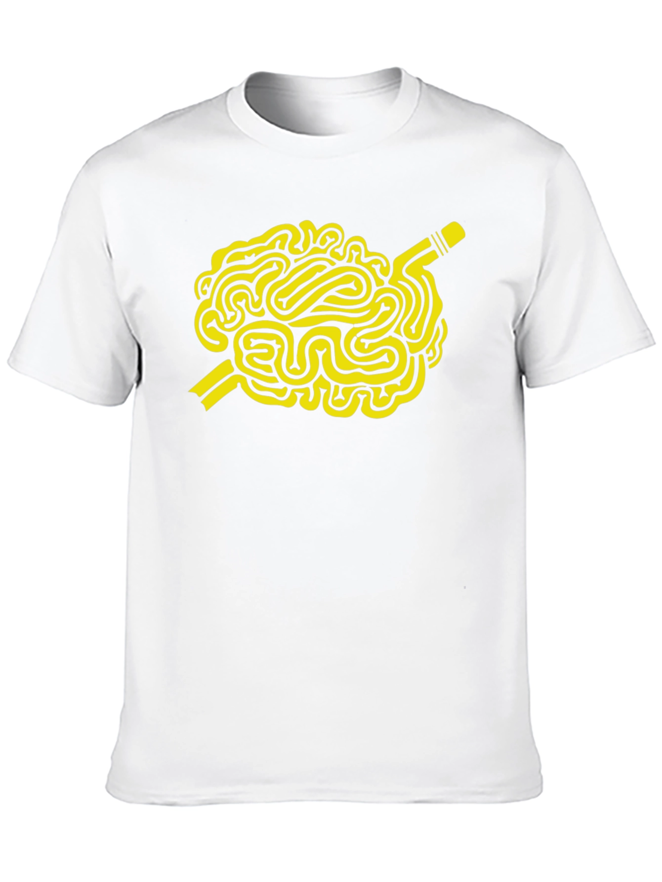 Brain Waves Black T-Shirt - Creative Mind Graphic Tee