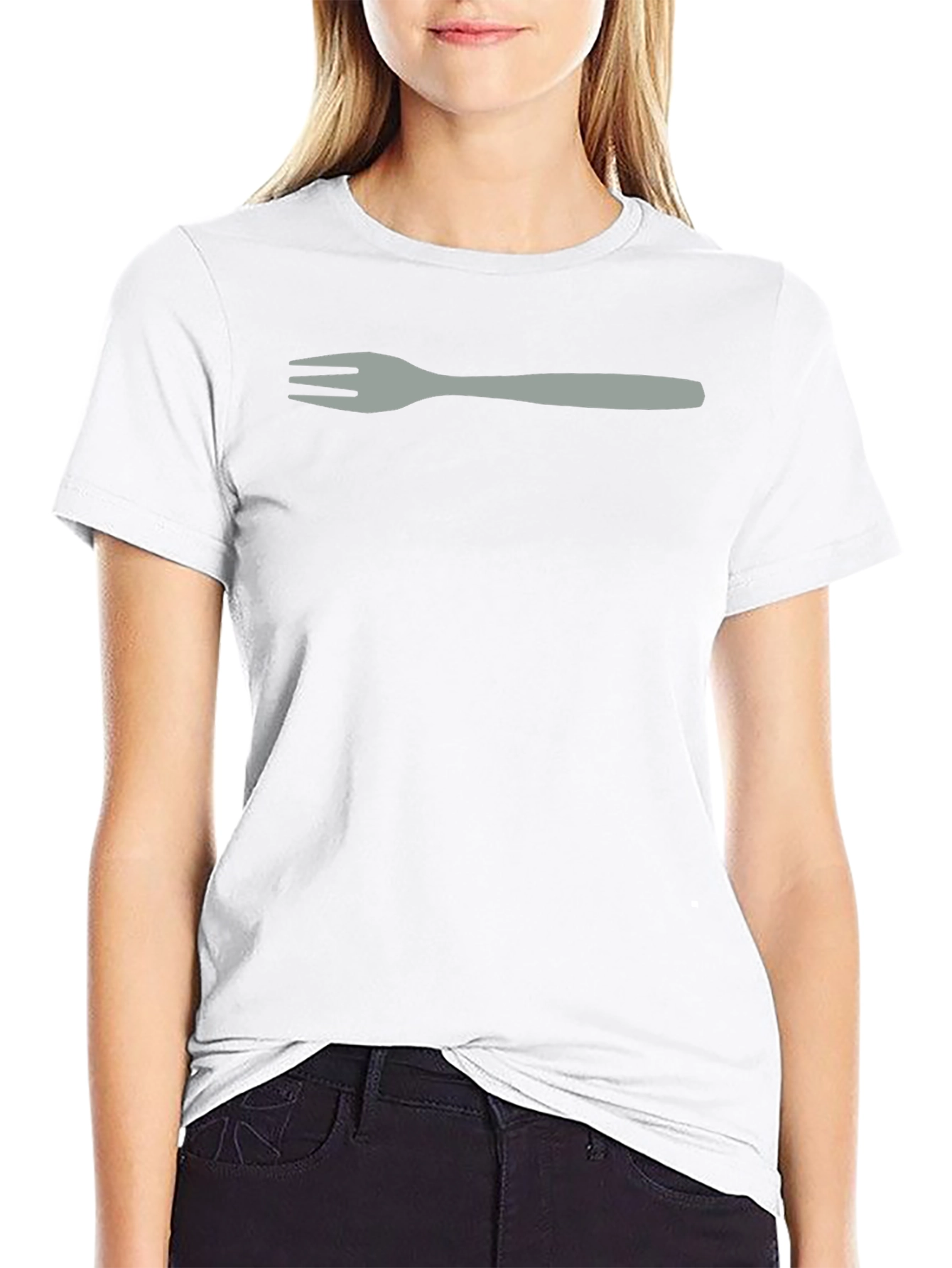 Fork Graphic Tee - Black Casual T-Shirt