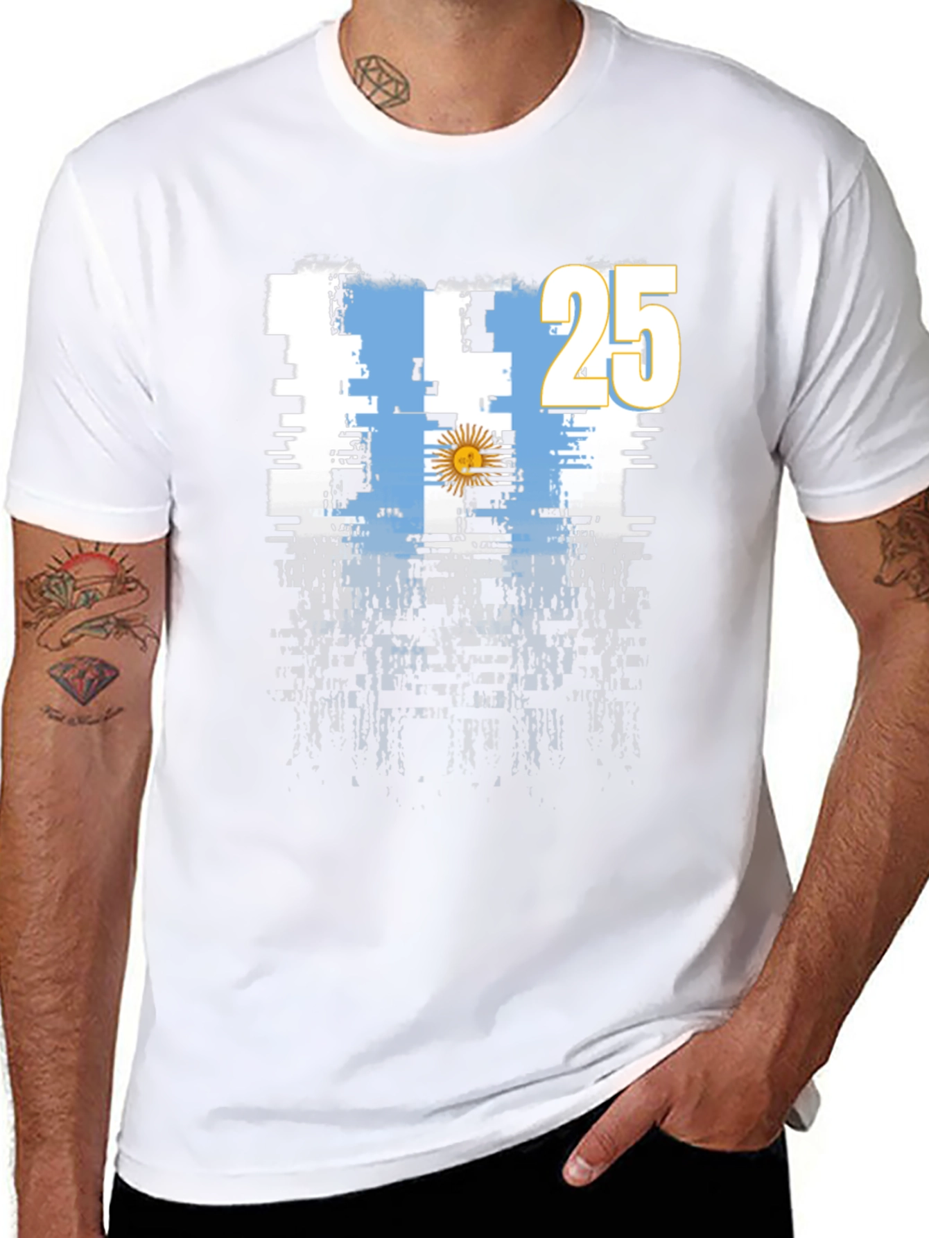 Argentina Flag T-Shirt - 25 Graphic Tee