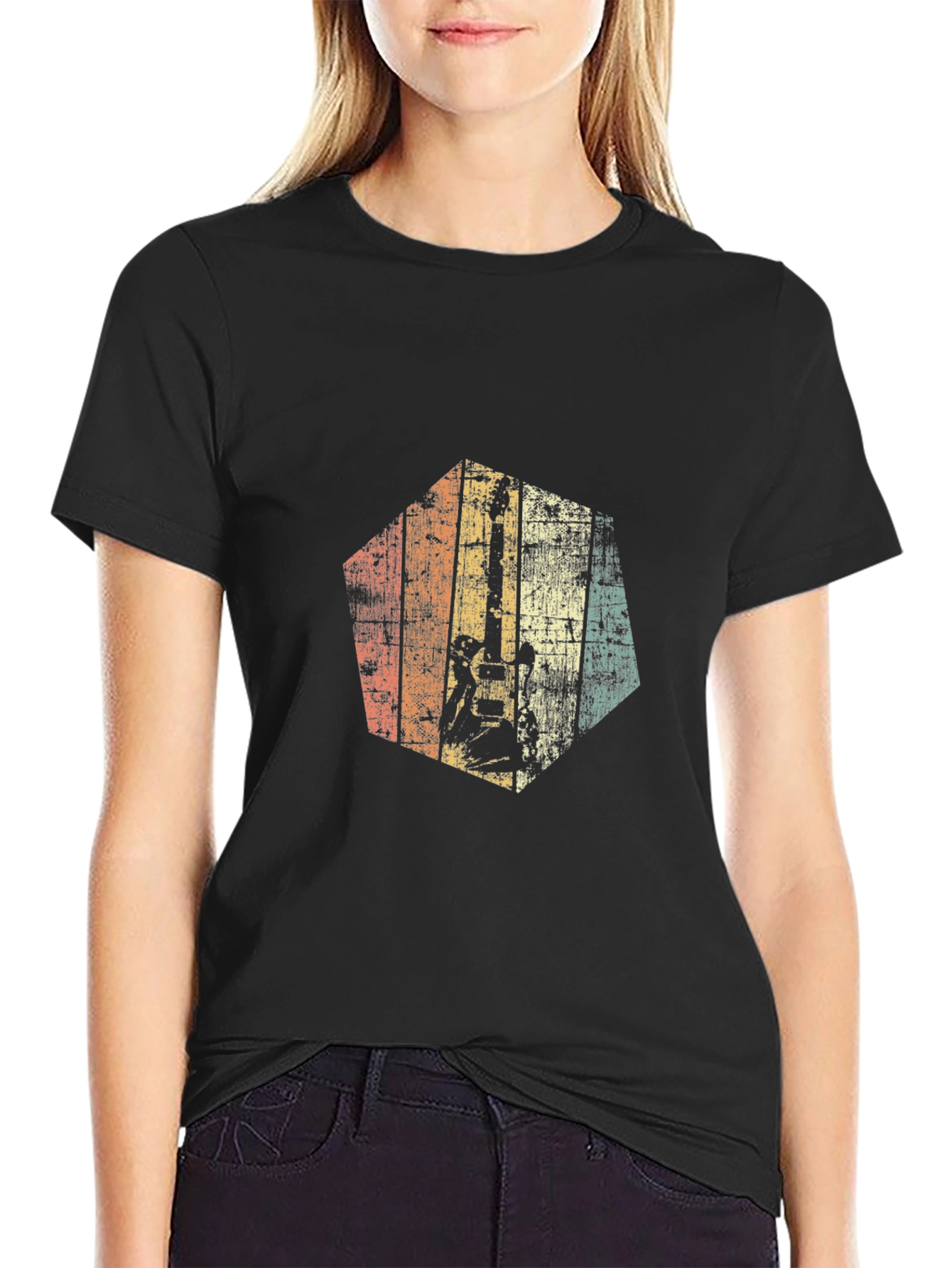 Retro Guitarist Graphic T-Shirt