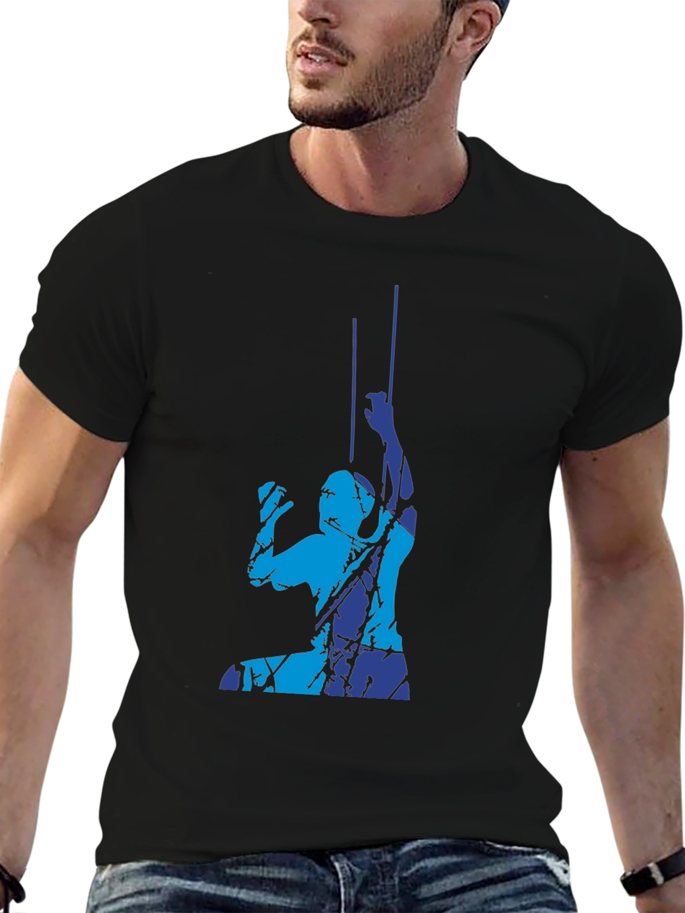 Abstract Climbing T-Shirt - Black