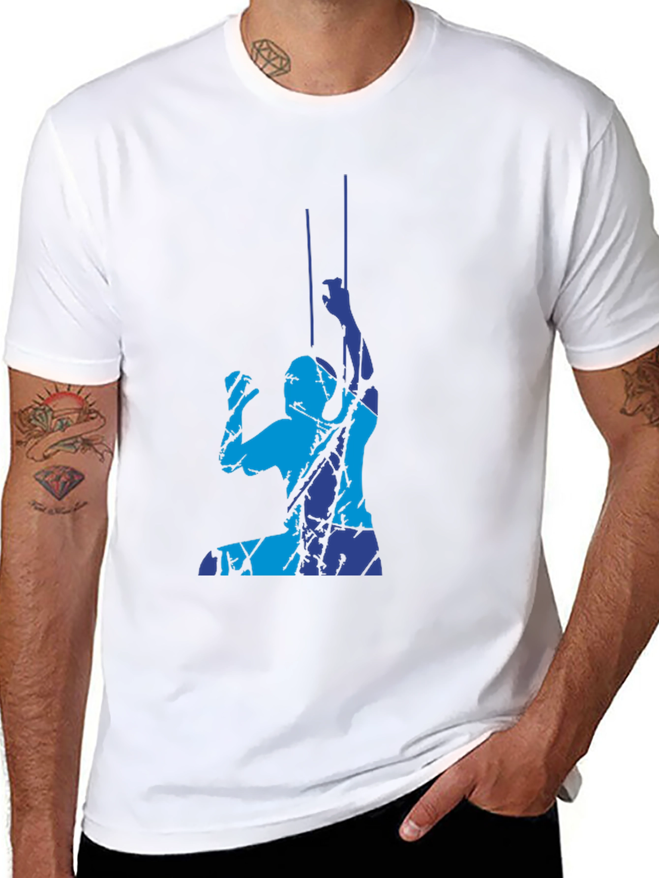 Abstract Climbing T-Shirt - Black