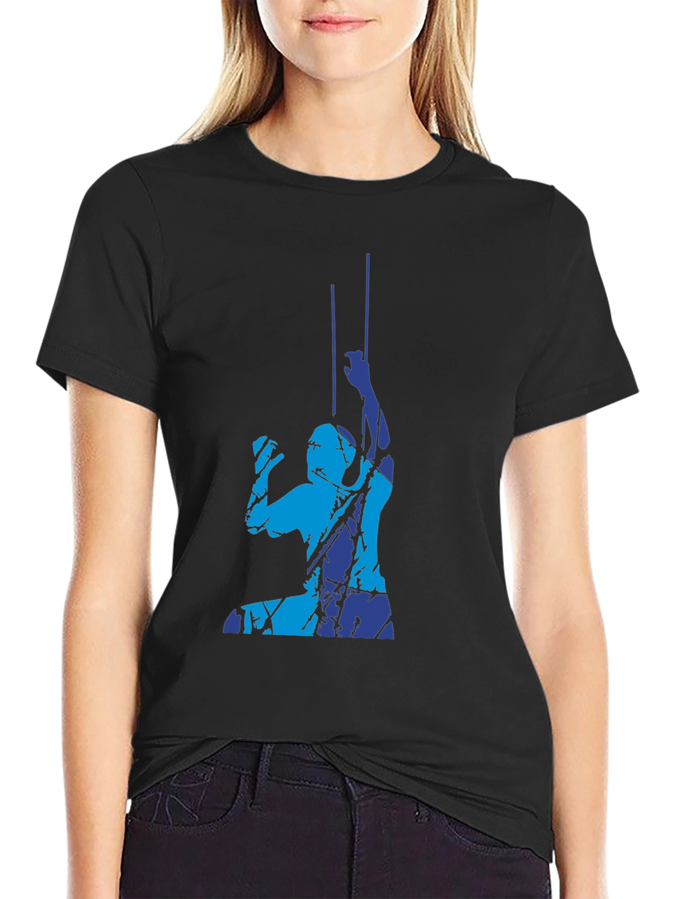 Abstract Climbing T-Shirt - Black