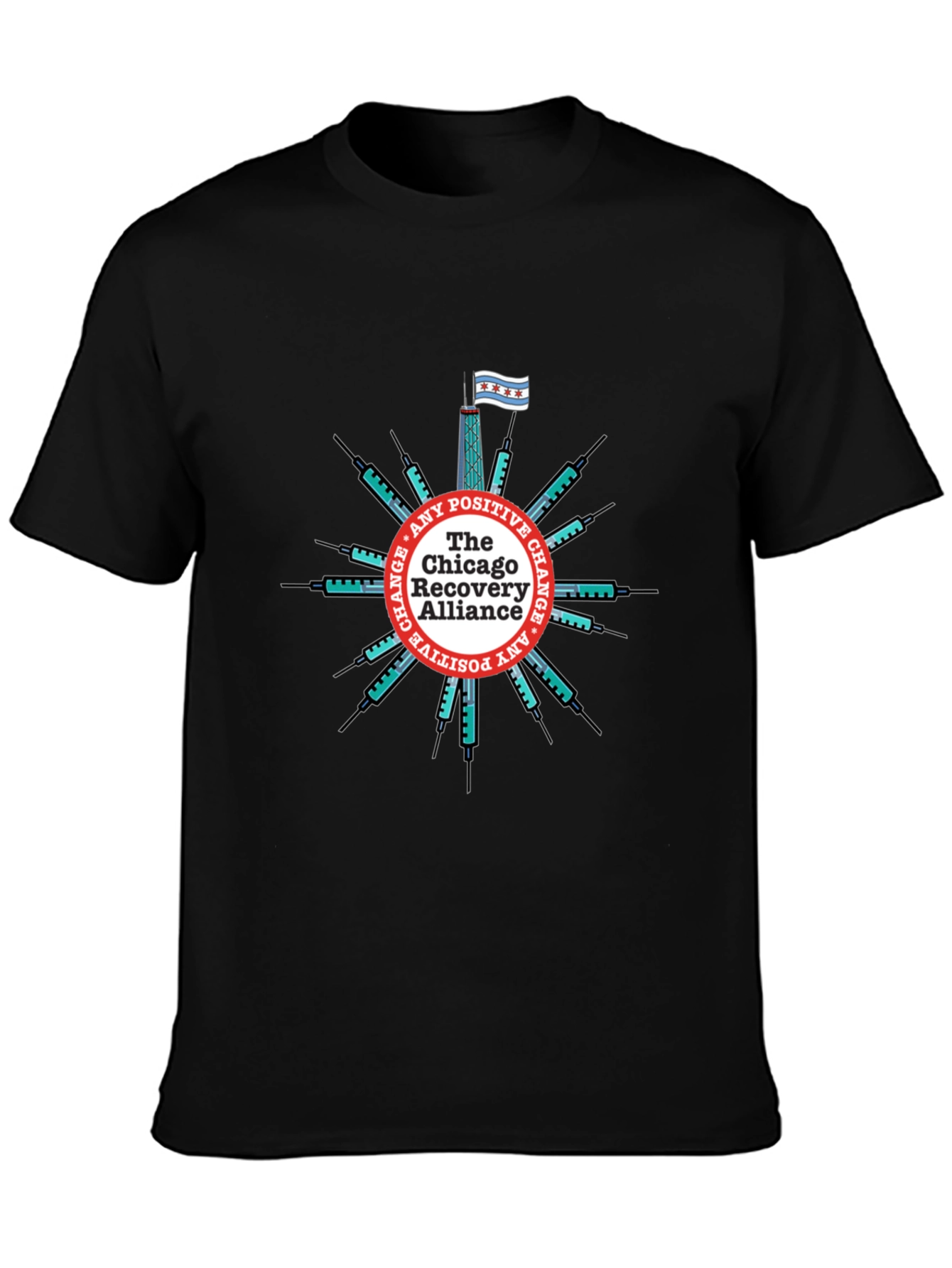 Chicago Recovery Alliance T-Shirt - Positive Change Advocate Tee