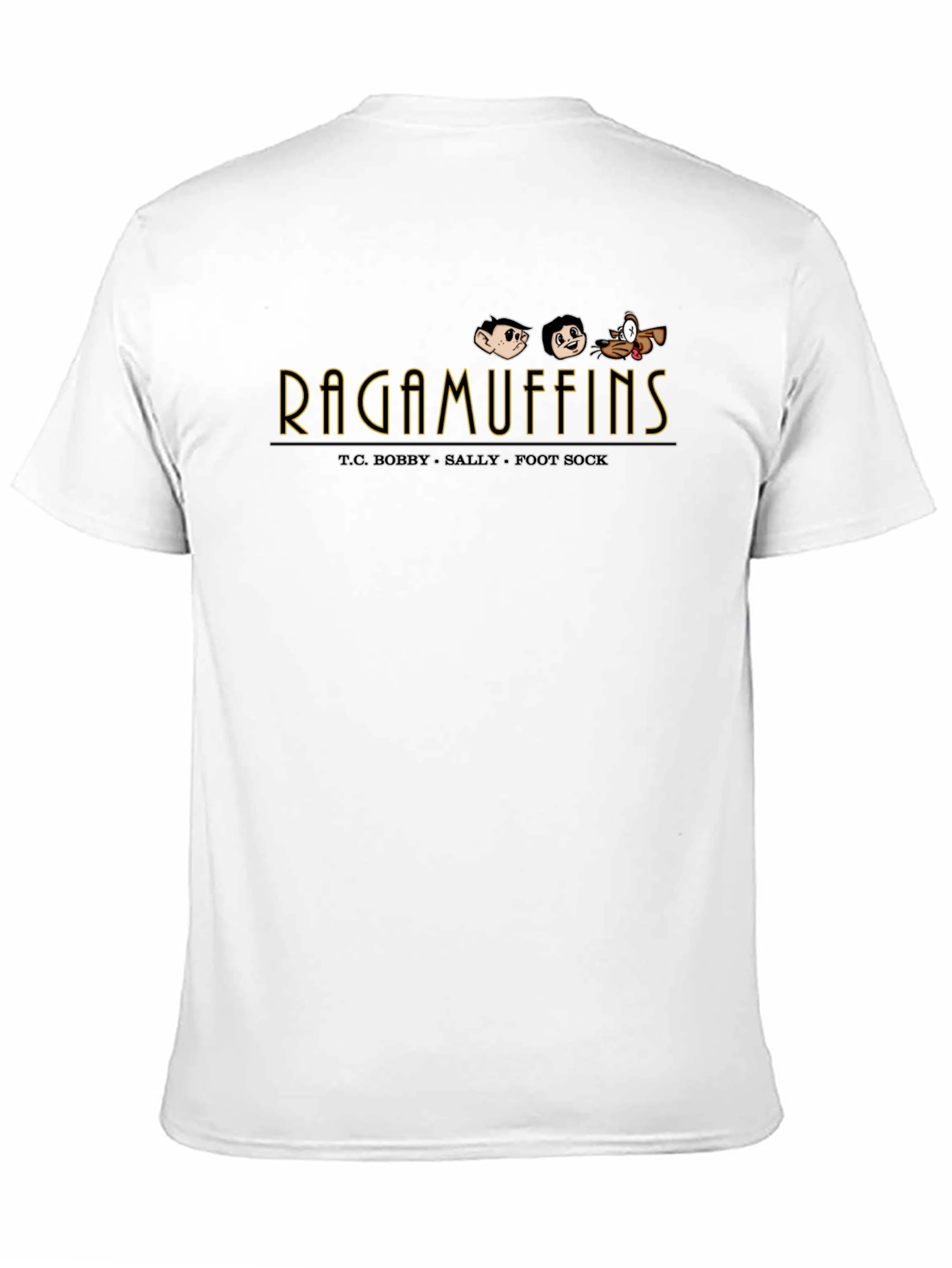 Ragamuffins T.C. Bobby Sally Foot Sock Black T-Shirt