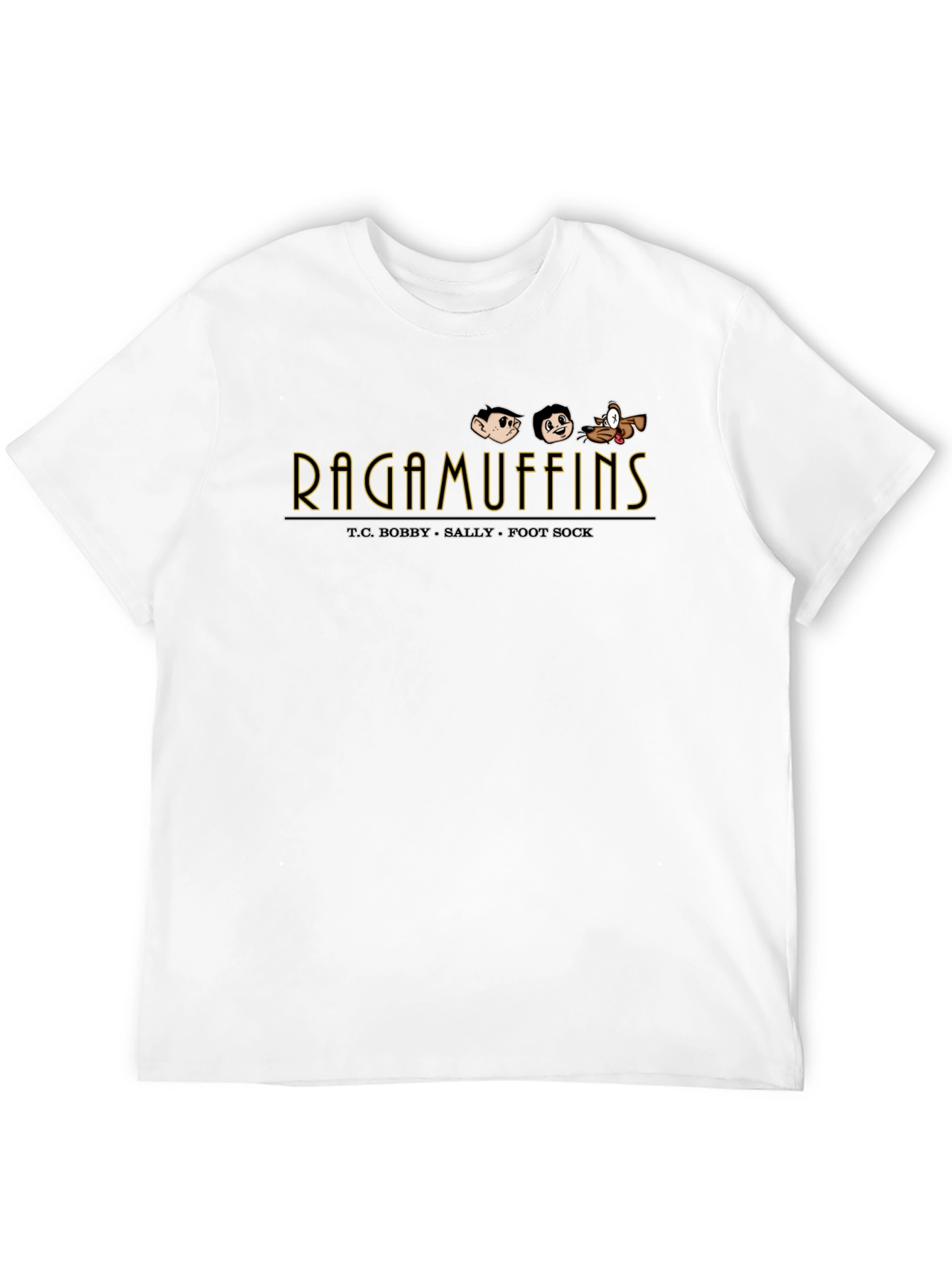 Ragamuffins T.C. Bobby Sally Foot Sock Black T-Shirt