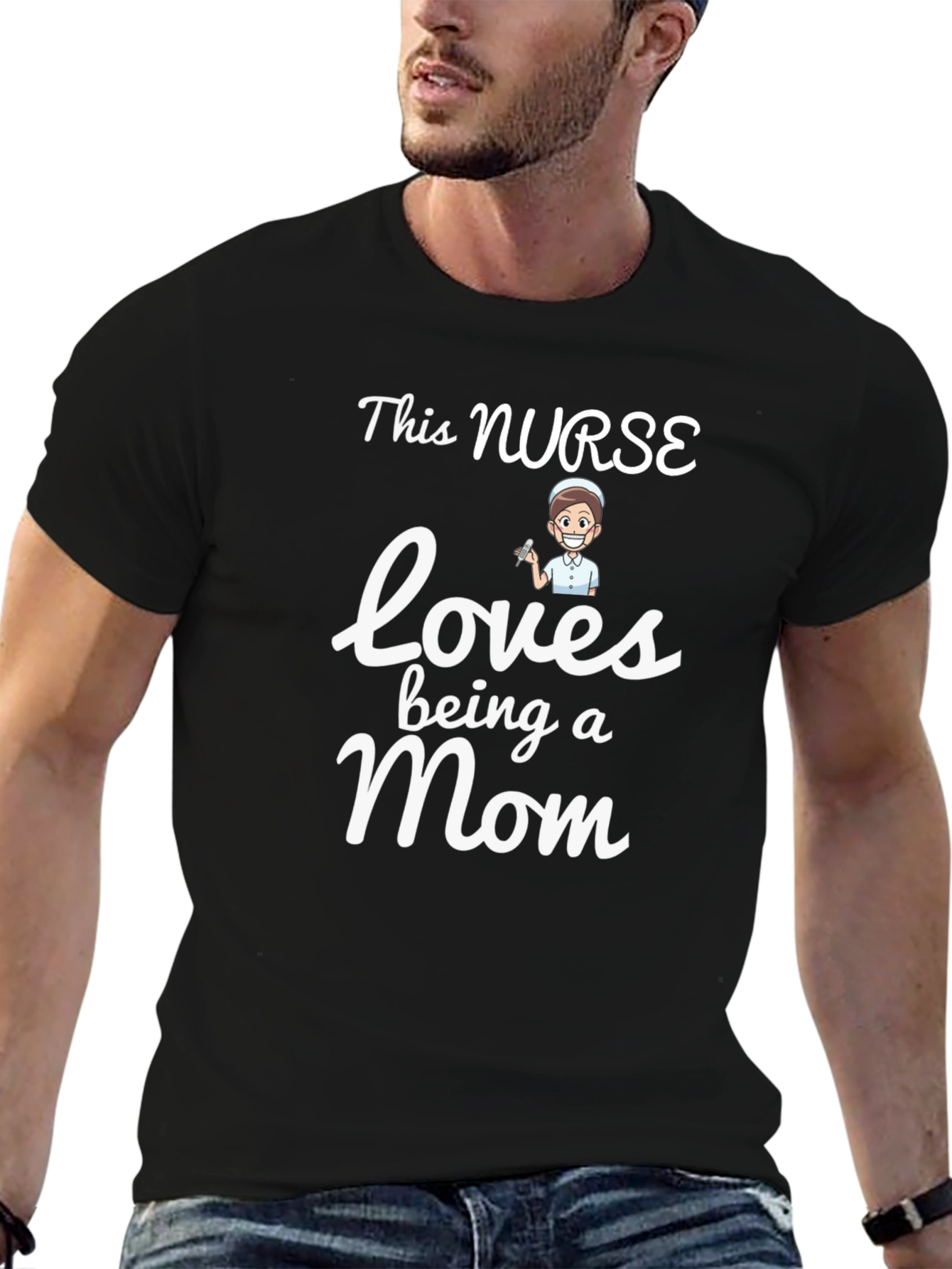 This Nurse Loves Being a Mom - Graphic T-Shirt
