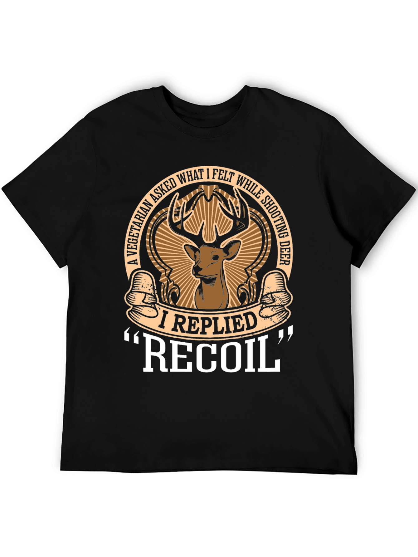 Vegetarian Asked Shooting Deer Funny T-Shirt