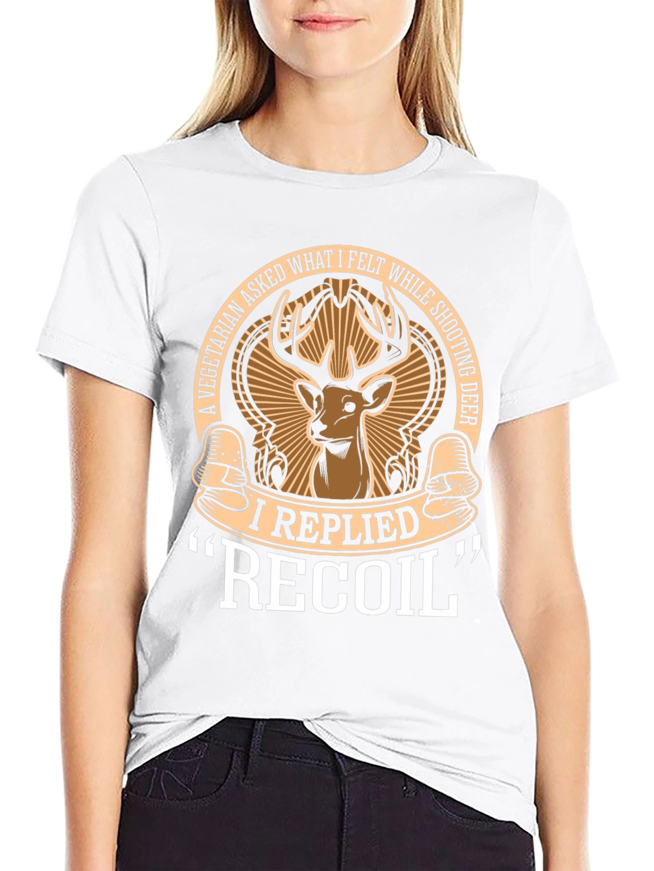 Vegetarian Asked Shooting Deer Funny T-Shirt