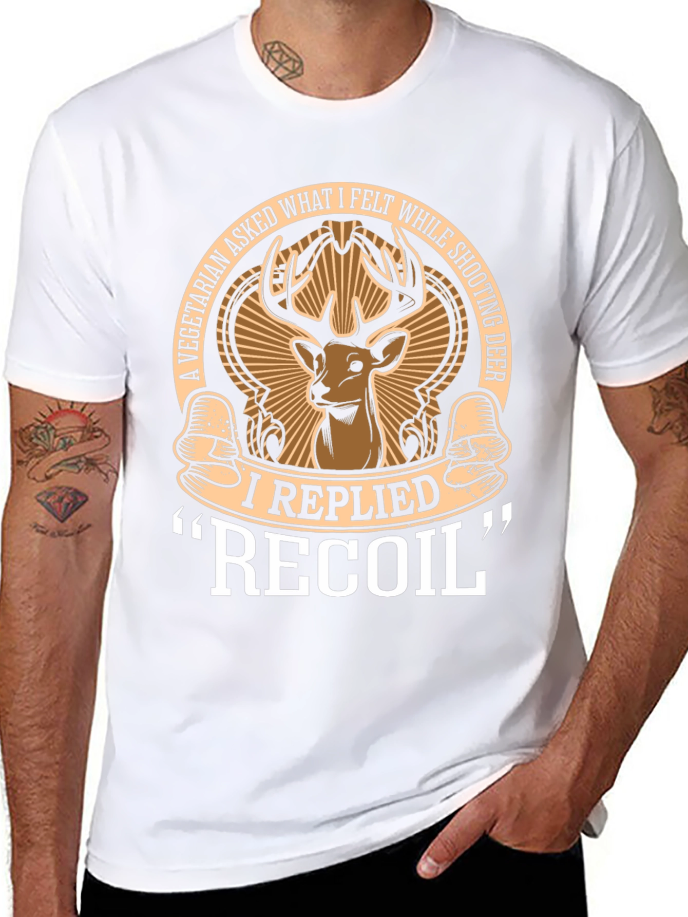 Vegetarian Asked Shooting Deer Funny T-Shirt