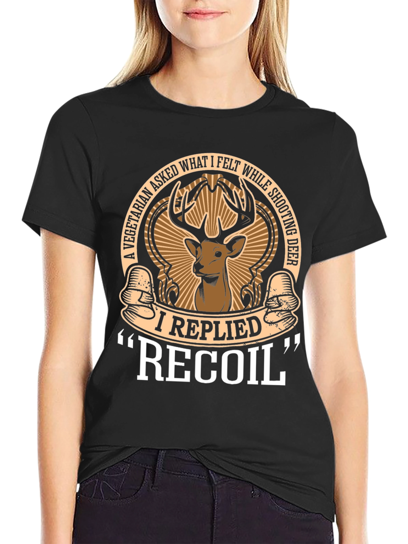 Vegetarian Asked Shooting Deer Funny T-Shirt