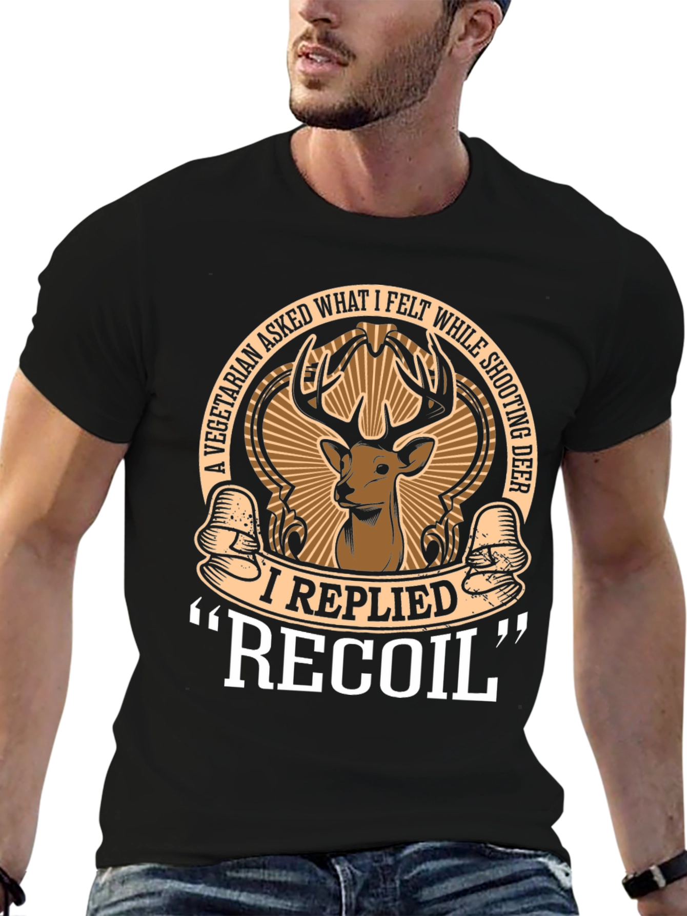 Vegetarian Asked Shooting Deer Funny T-Shirt
