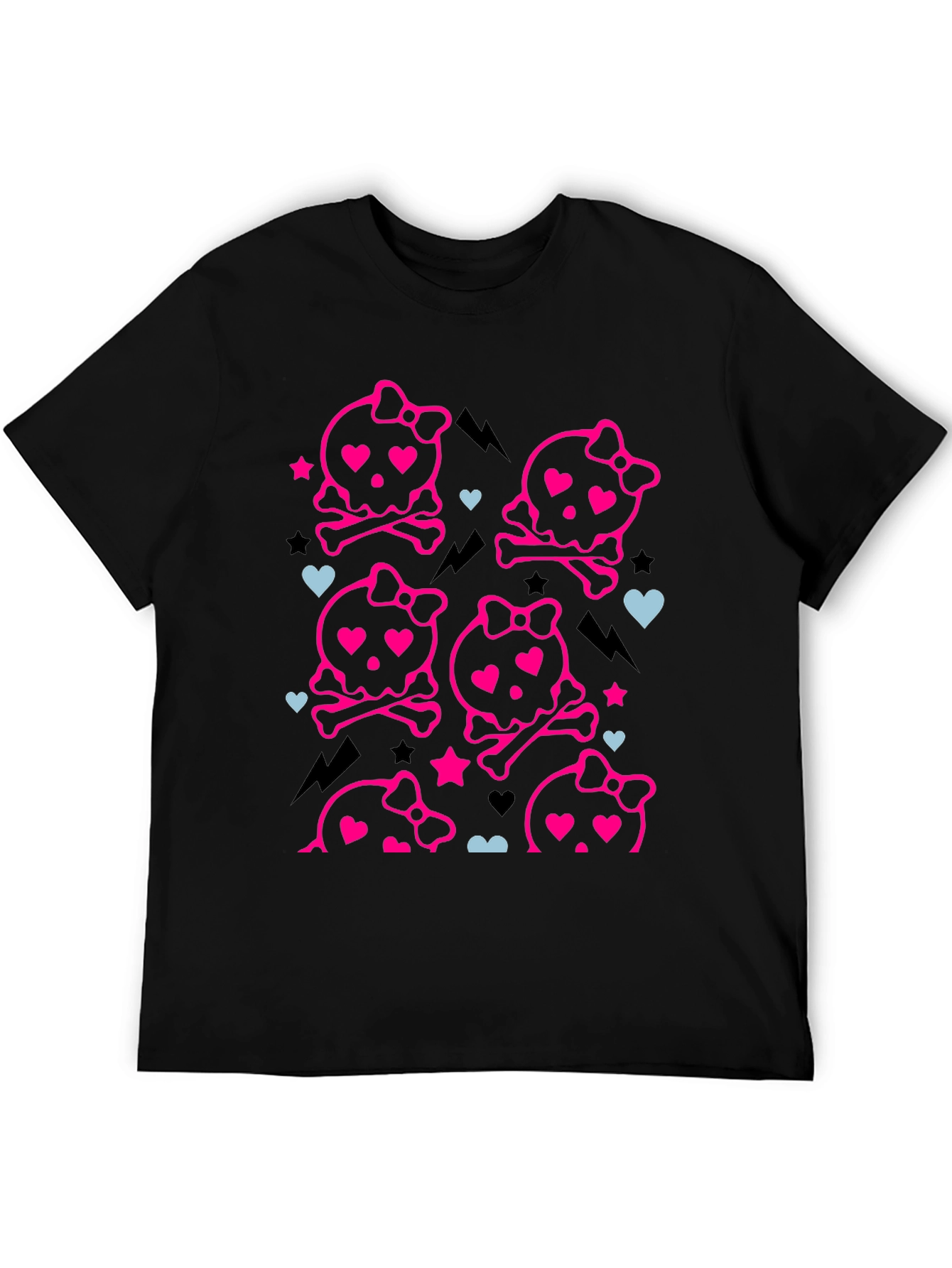 Kawaii Skull & Crossbones T-Shirt - Cute Goth Tee