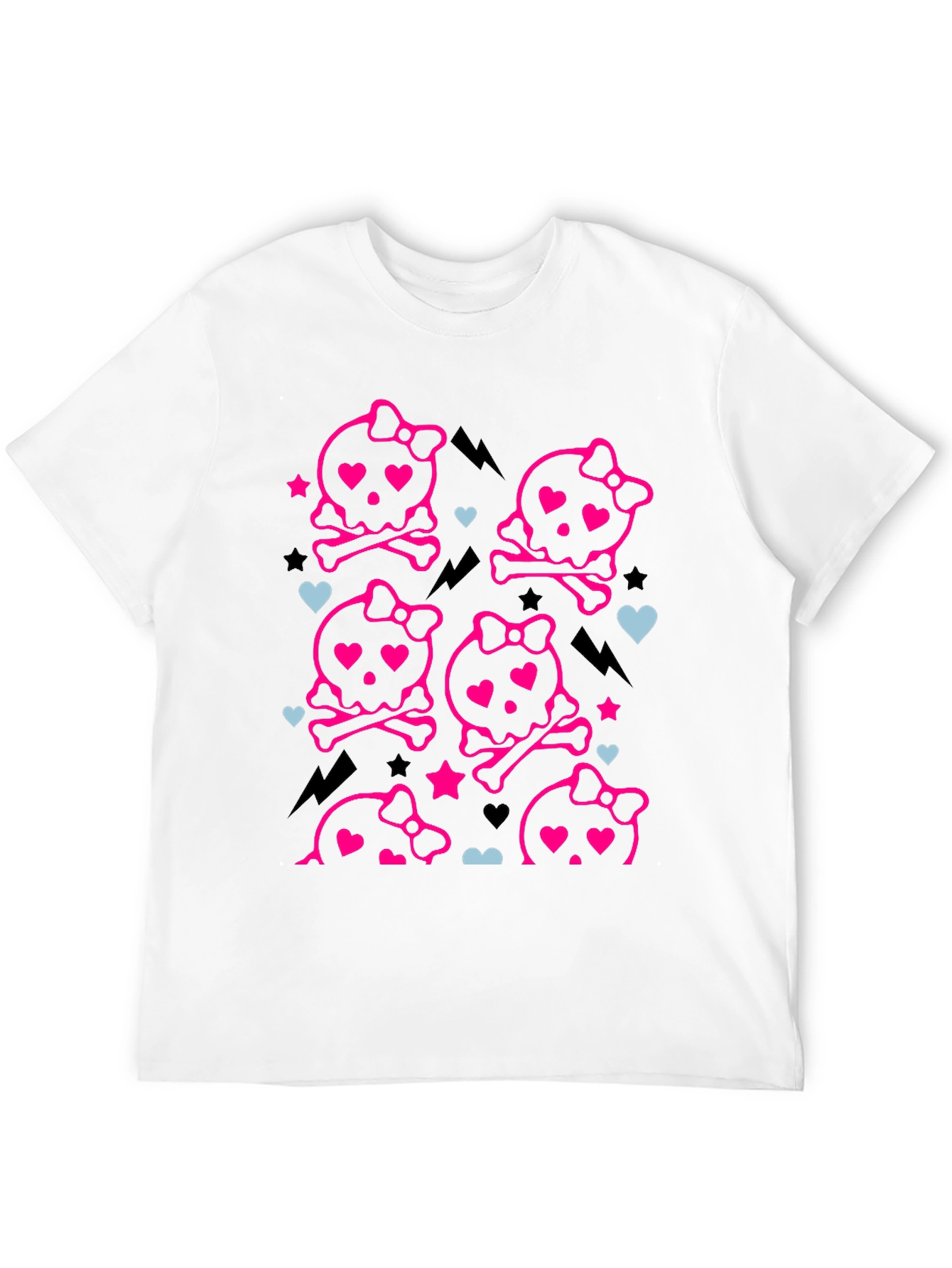 Kawaii Skull & Crossbones T-Shirt - Cute Goth Tee