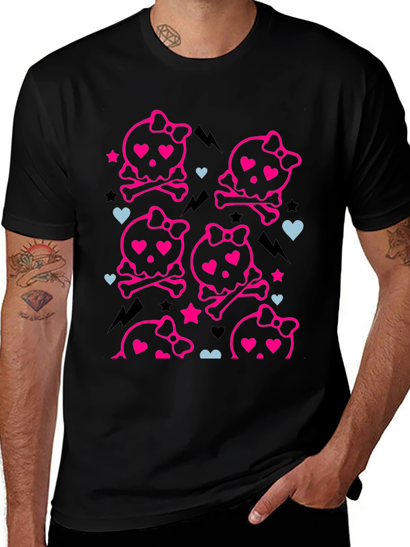 Kawaii Skull & Crossbones T-Shirt - Cute Goth Tee
