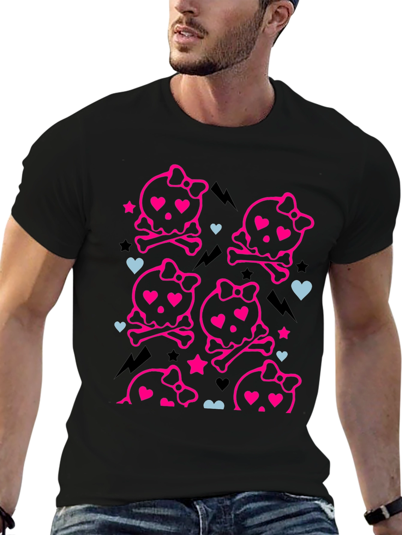 Kawaii Skull & Crossbones T-Shirt - Cute Goth Tee