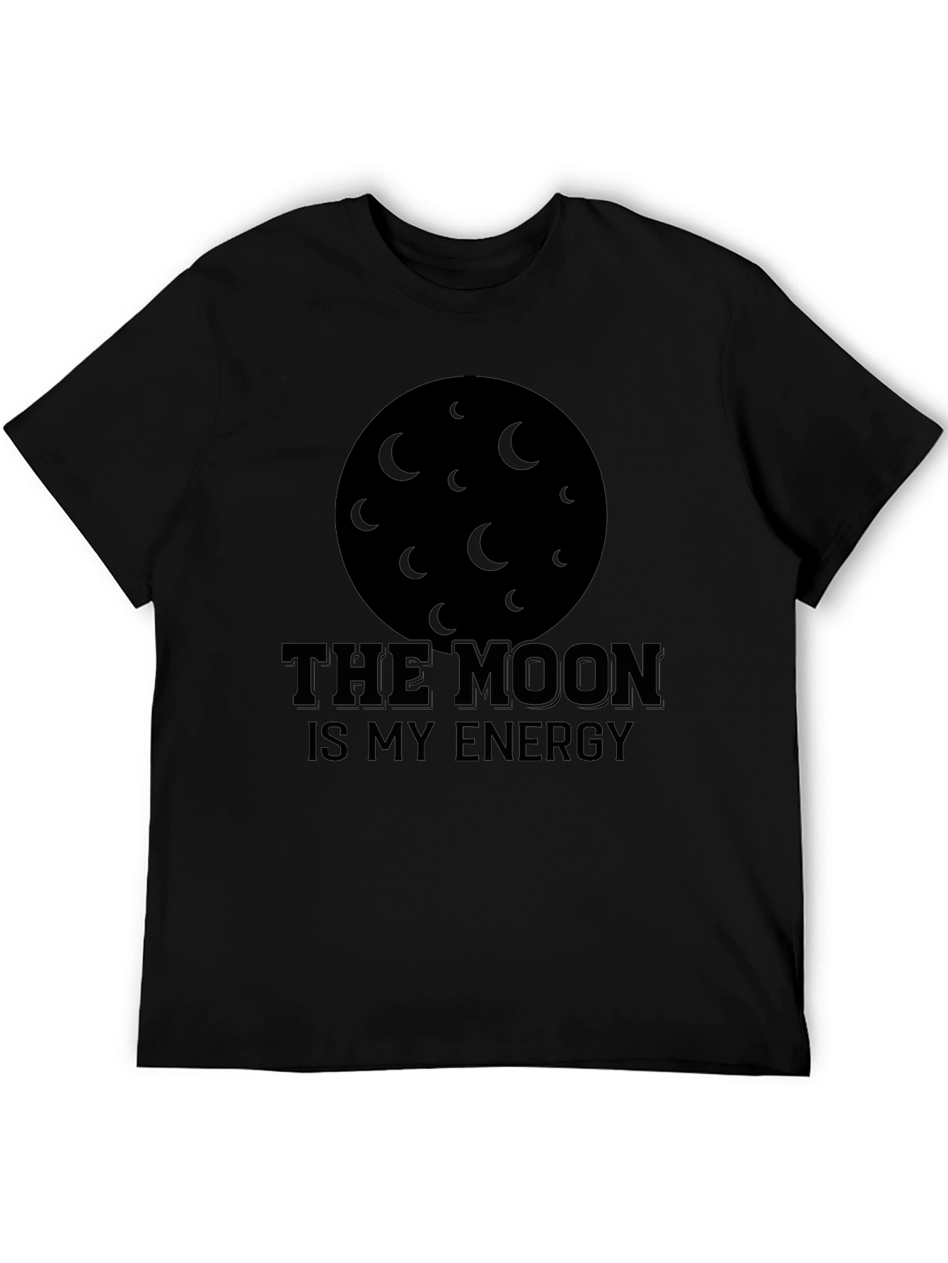 The Moon Is My Energy Black T-Shirt