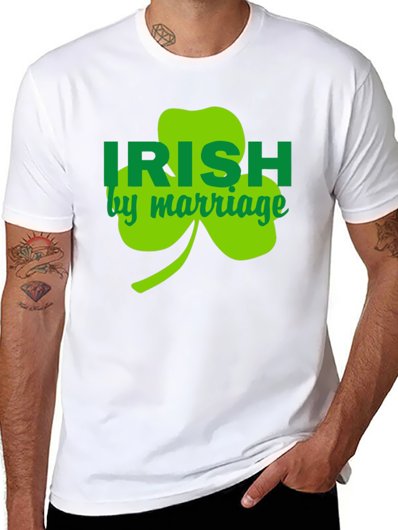 Irish by Marriage Shamrock T-Shirt