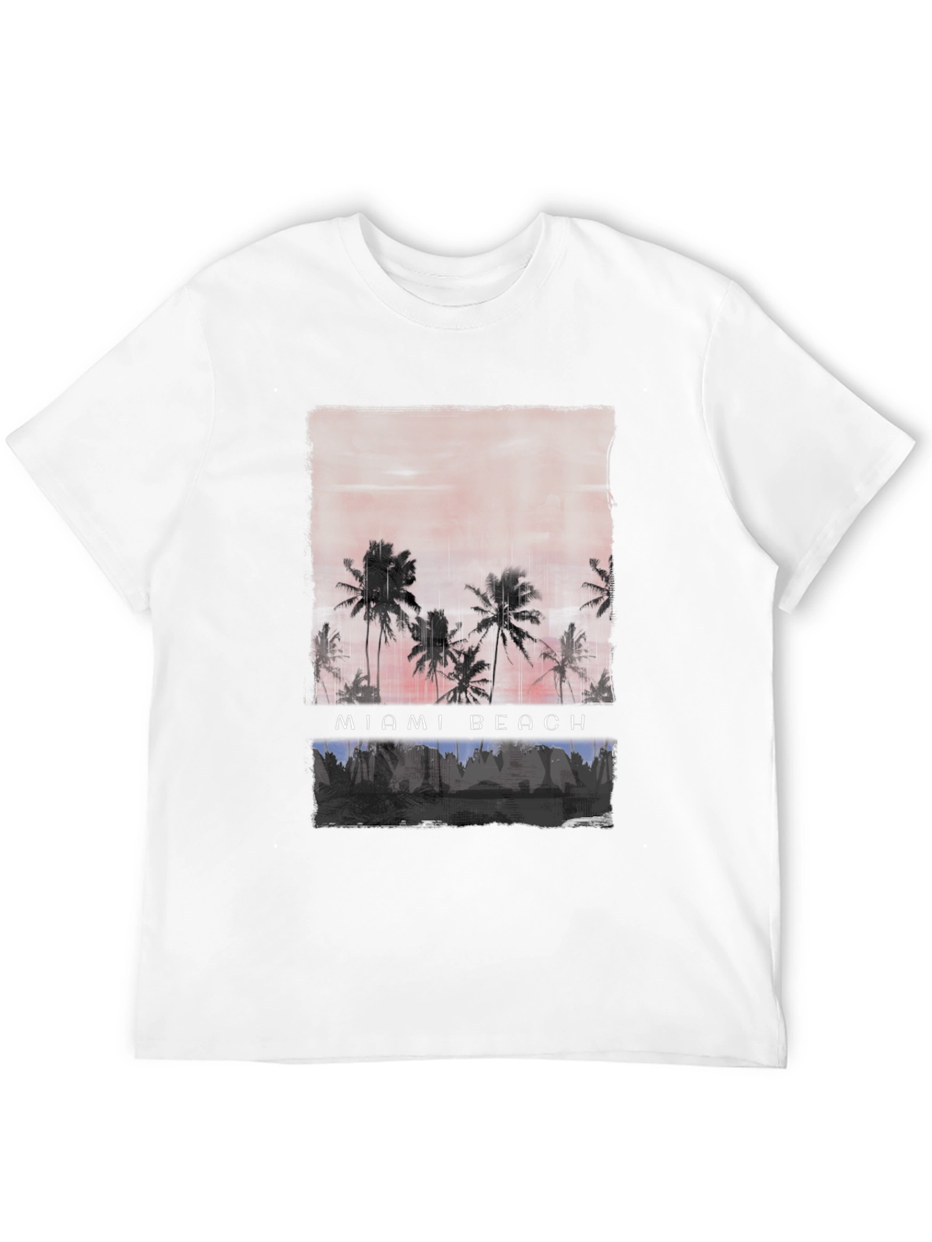 Miami Beach Palms Graphic Tee - Relaxed Fit