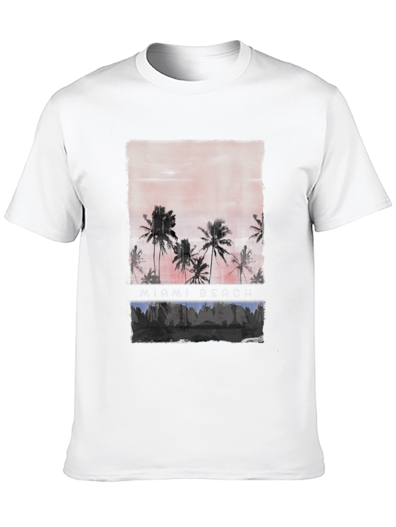Miami Beach Palms Graphic Tee - Relaxed Fit