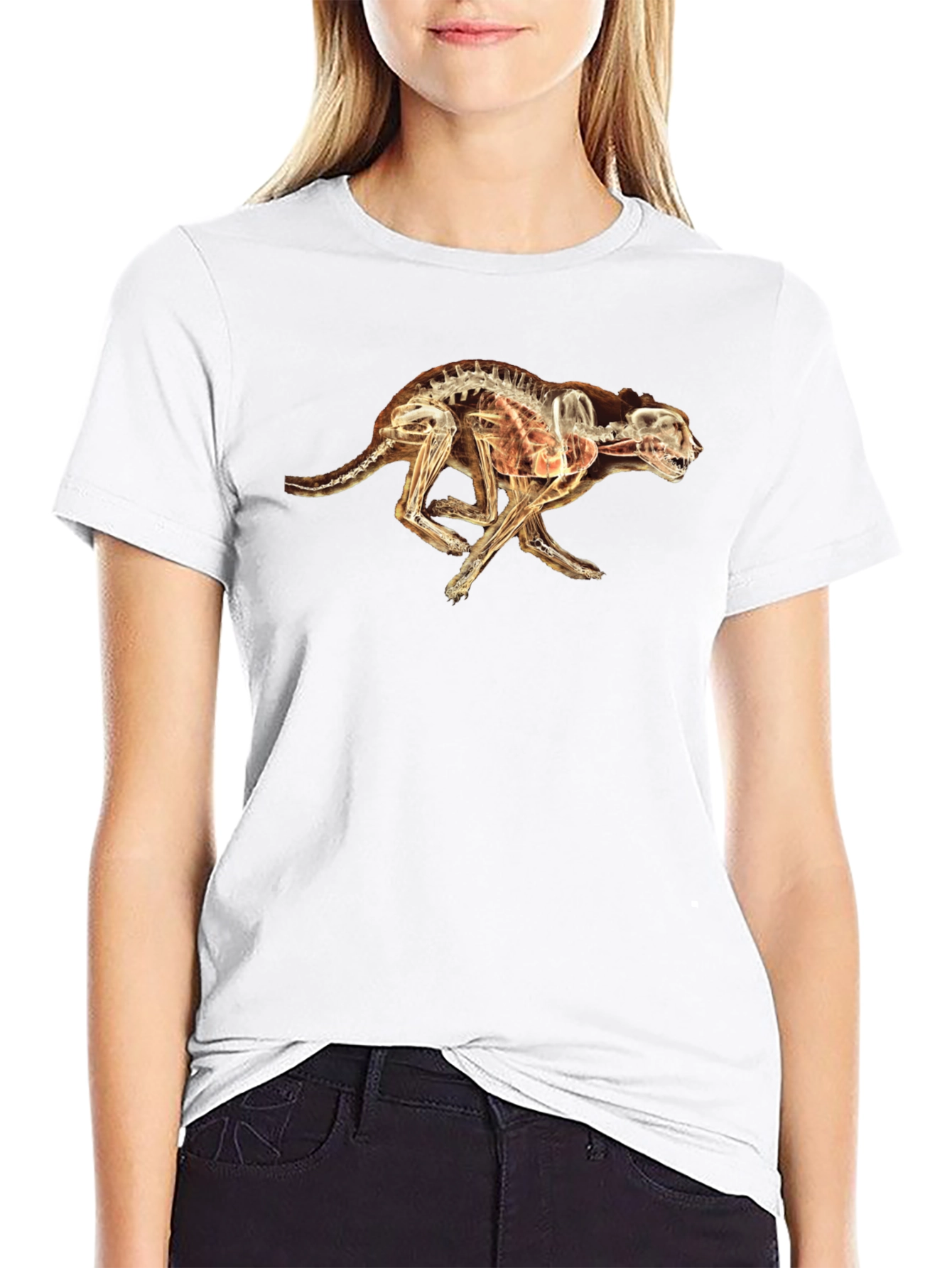 X-Ray Cheetah Graphic Black T-Shirt