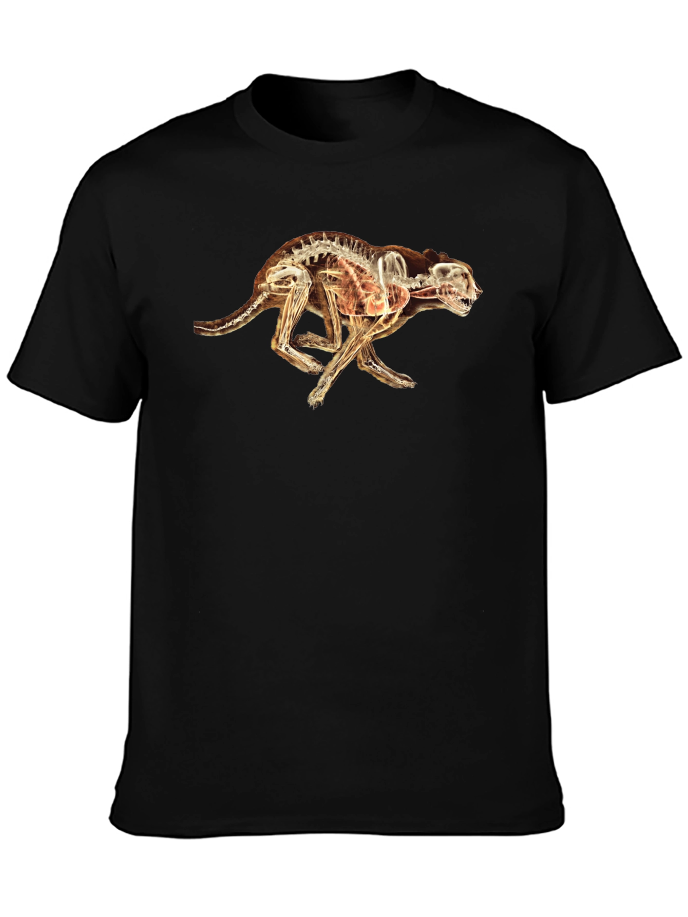 X-Ray Cheetah Graphic Black T-Shirt