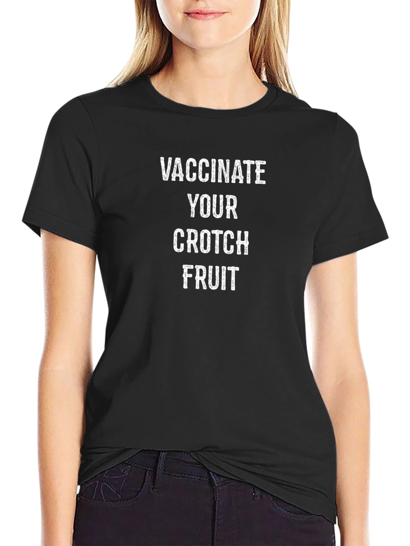 Vaccinate Your Crotch Fruit T-Shirt Funny Graphic Tee