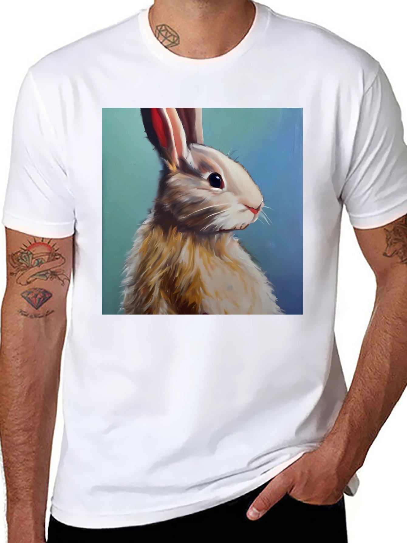Rabbit Portrait Graphic Tee