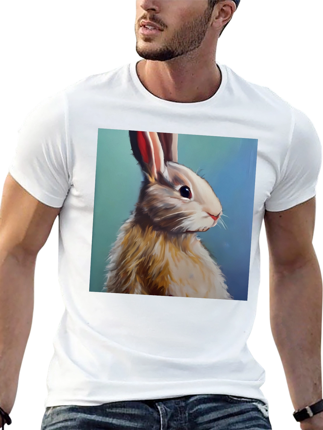Rabbit Portrait Graphic Tee