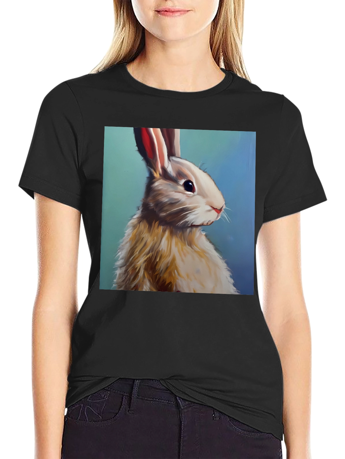 Rabbit Portrait Graphic Tee